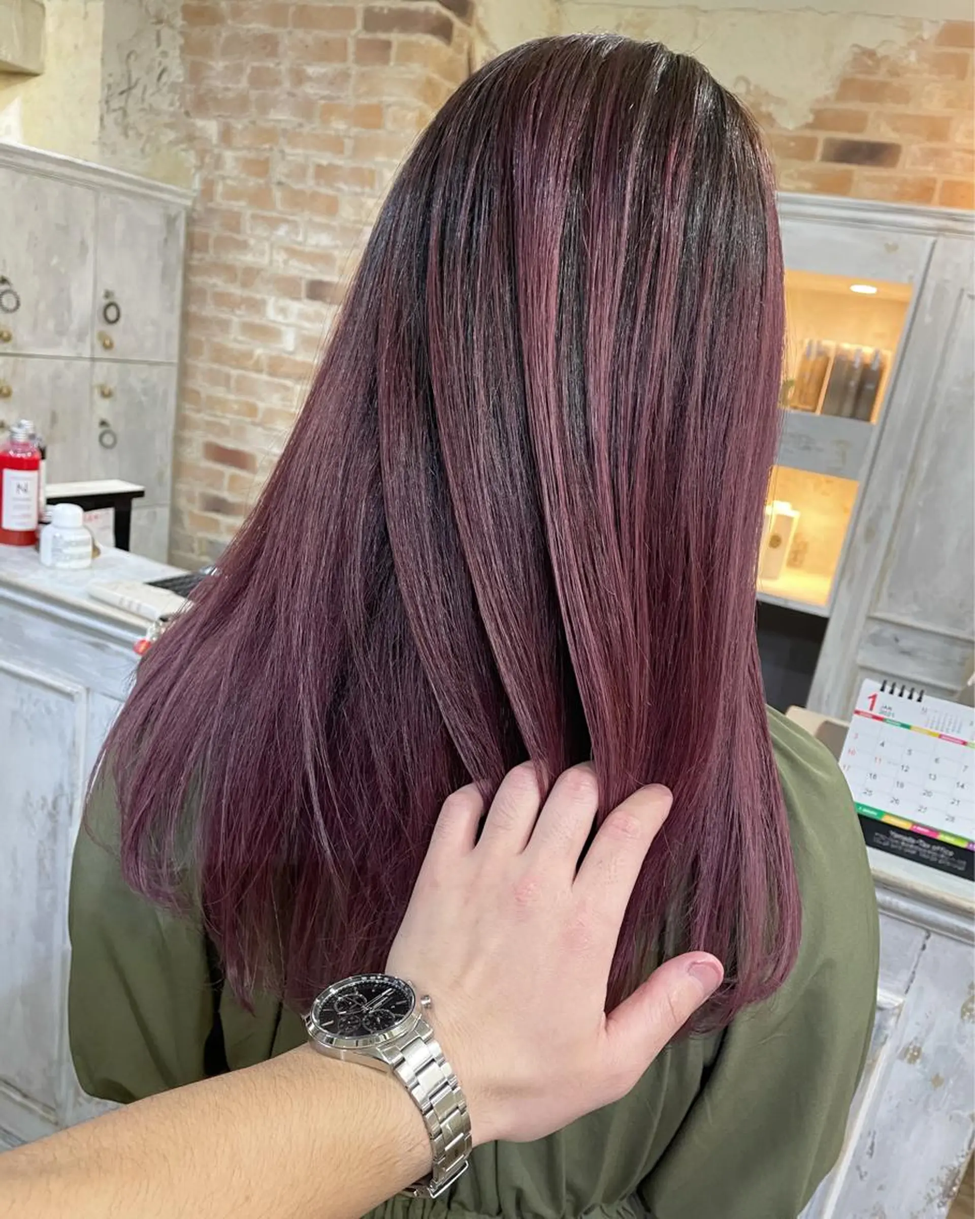 ミディアム カラー ヘアカラー トリートメント 遠藤 拓馬のヘアスタイル