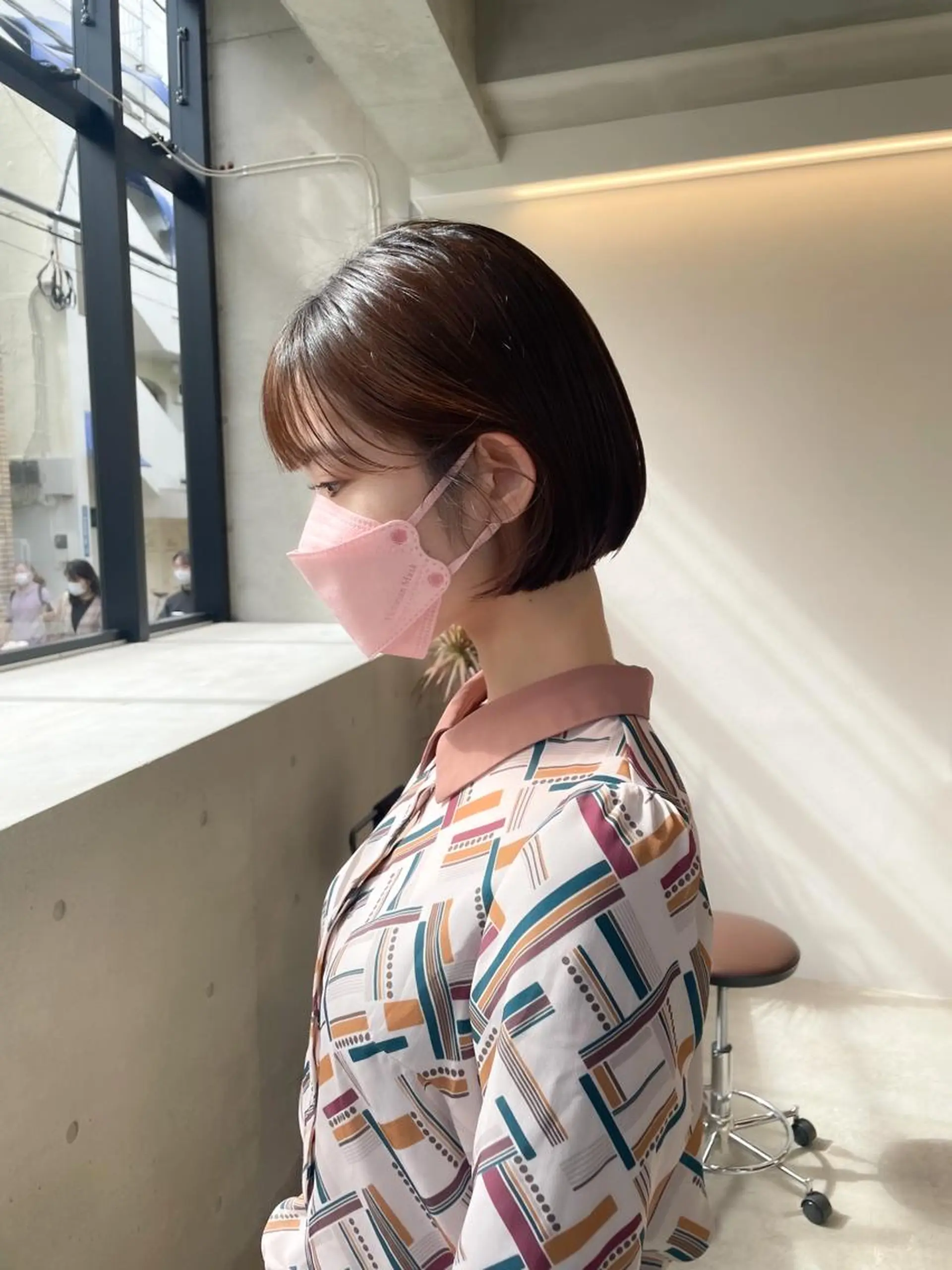 ショート カラー ヘアアレンジ ミニボブ/ブリーチ 🌈MISATOのヘアスタイル