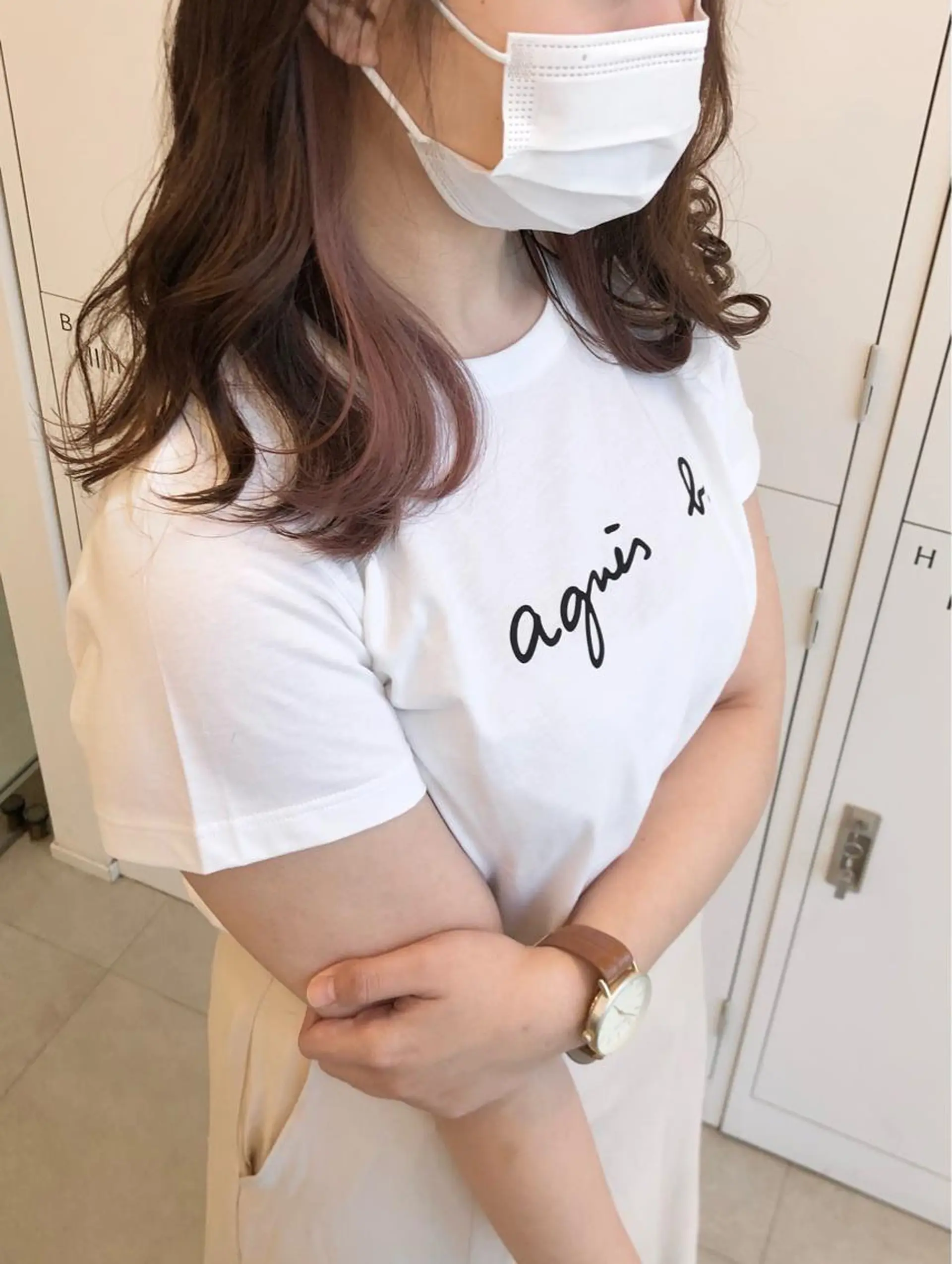 セミロング カラー インナーカラー ピンクカラー Saori / さおりのヘアスタイル