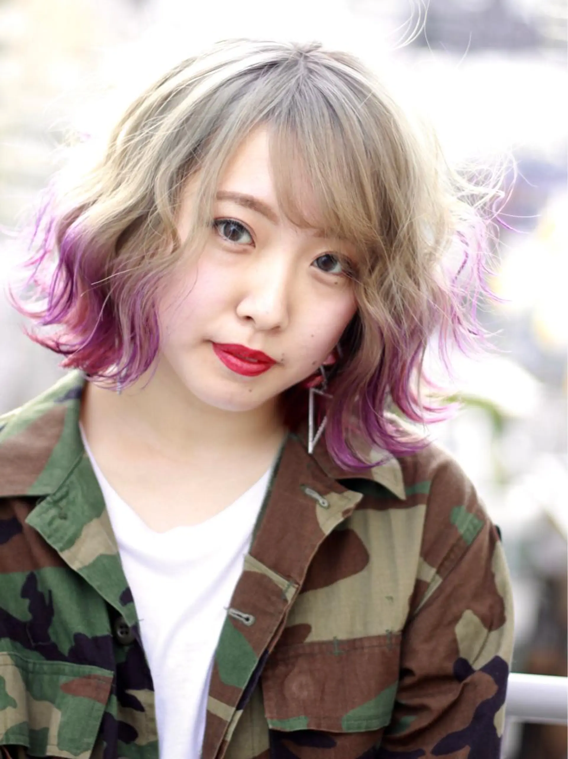 ショート カラー ヘアアレンジ ヘアカラー トリートメント 髪質改善×ハイトーン 中田啄也のヘアスタイル