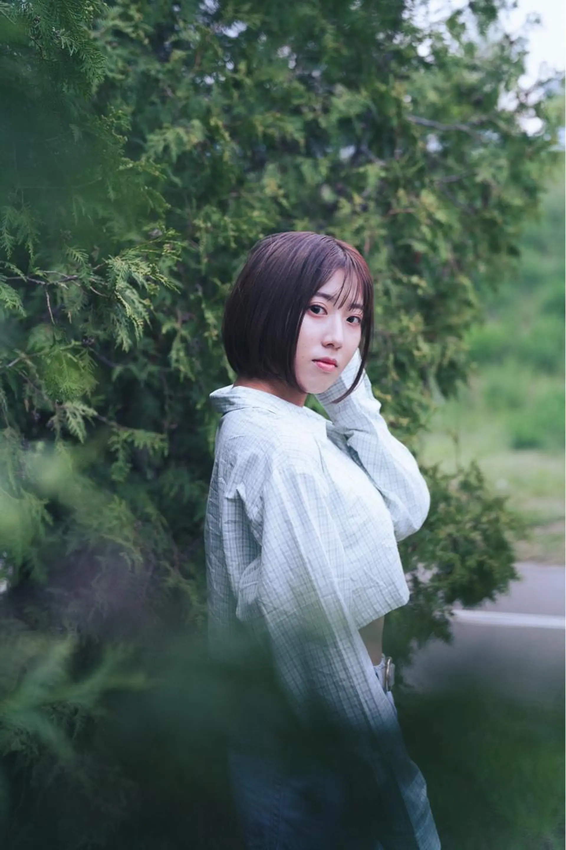 ショート カラー カット ヘアカラー トリートメント 1inch所属・透明感カラー レイヤー亀井唯登のヘアスタイル