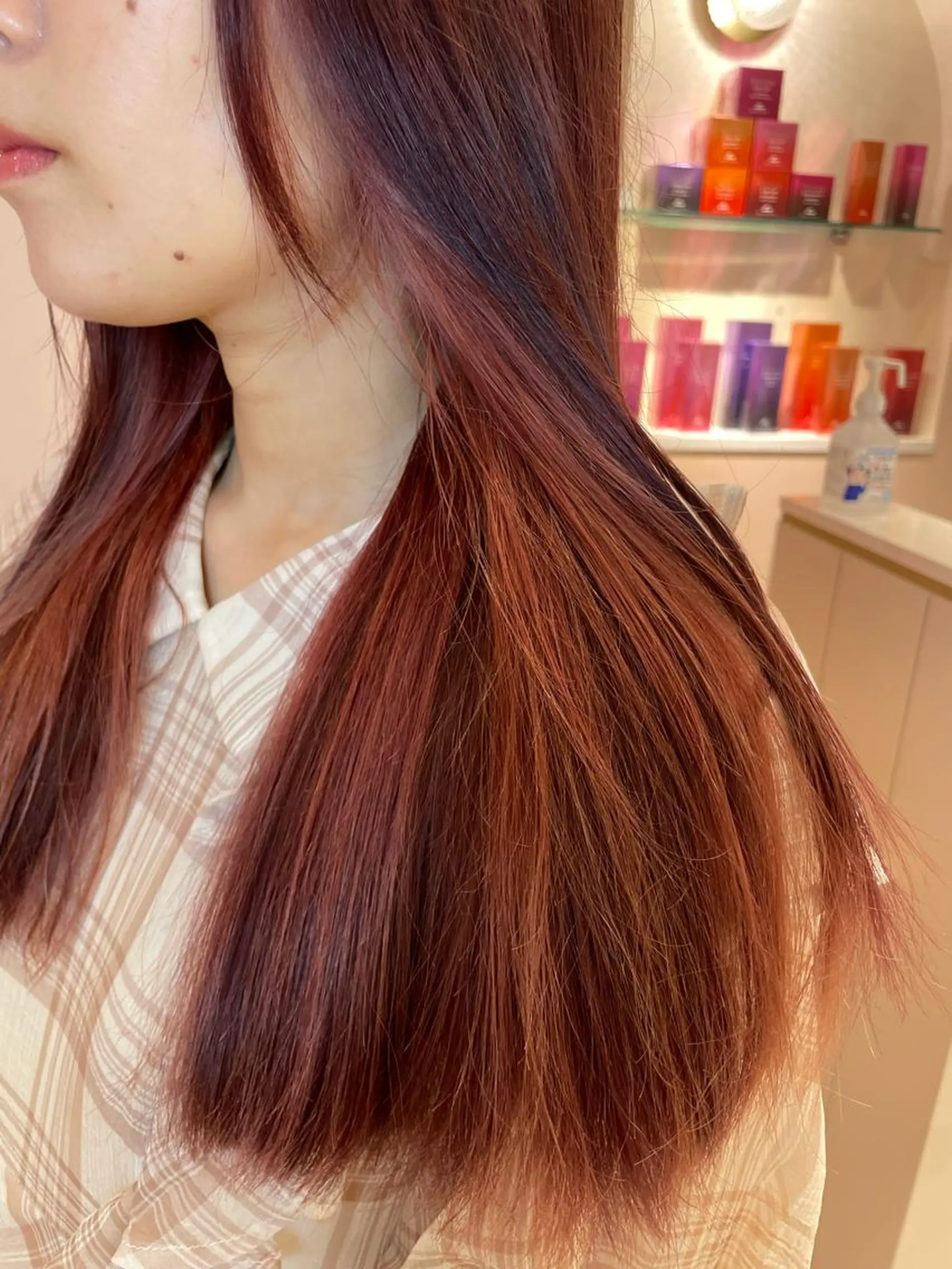 ロング ヘアカラー トリートメント ヘッドスパ マホ/日吉/髪質改善 /レイヤー/ガーリーのヘアスタイル