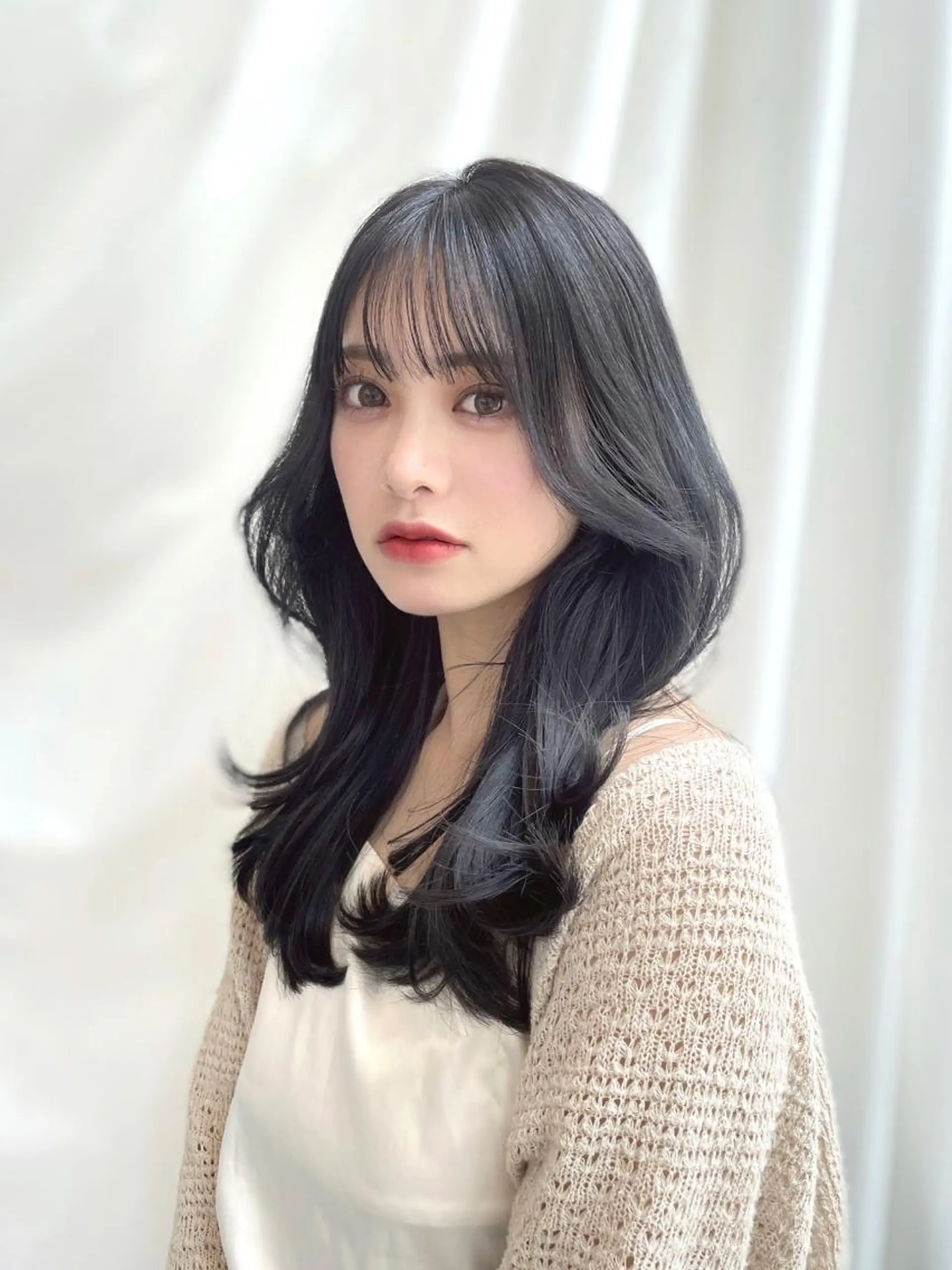 ロング カラー ヘアアレンジ グレージュ 🤎小顔レイヤー /ベージュ🤎友香のヘアスタイル