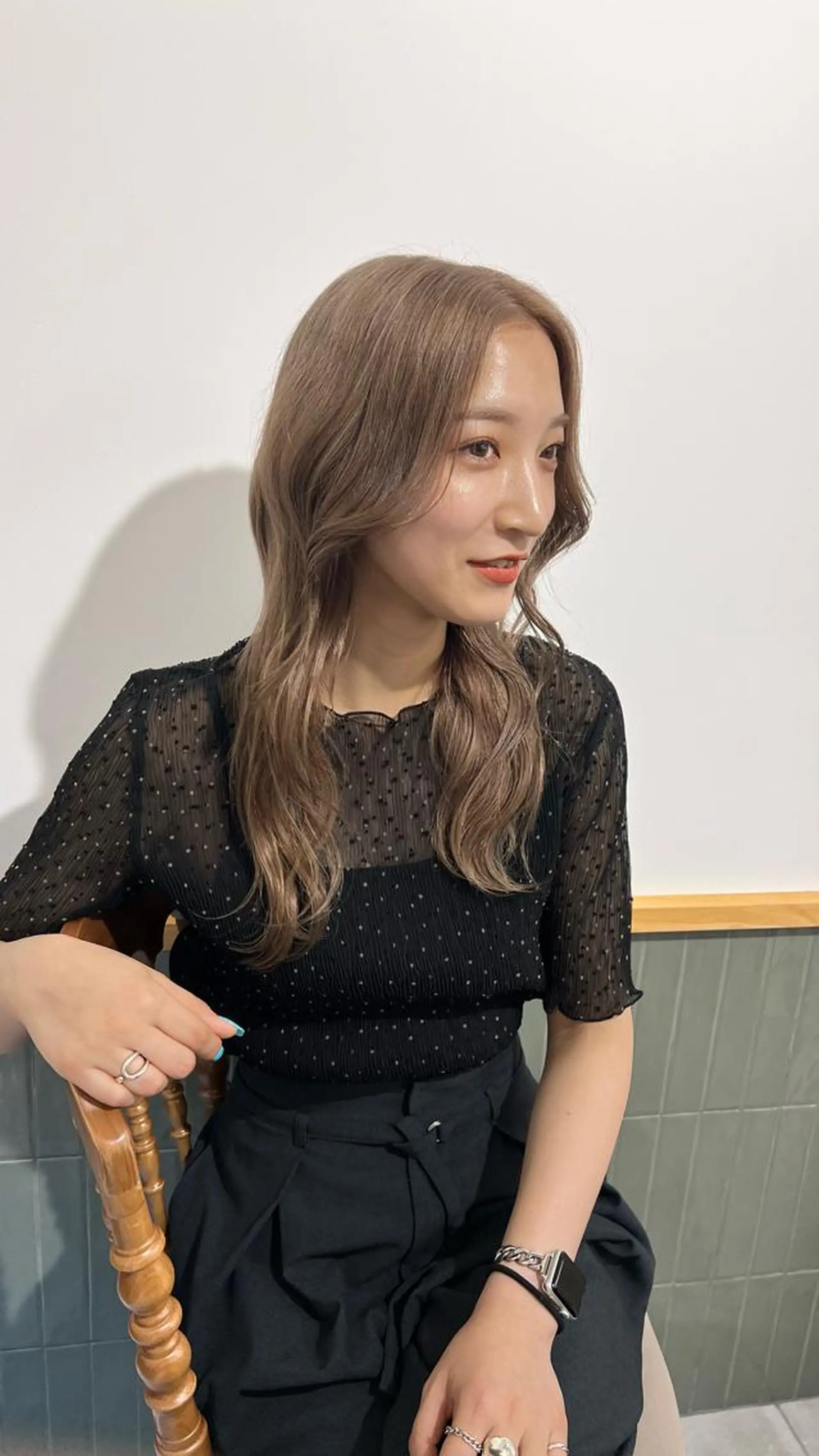 ロング カラー カット ヘアカラー トリートメント 赤みゼロ/透明感 カラー🌿KANTAのヘアスタイル