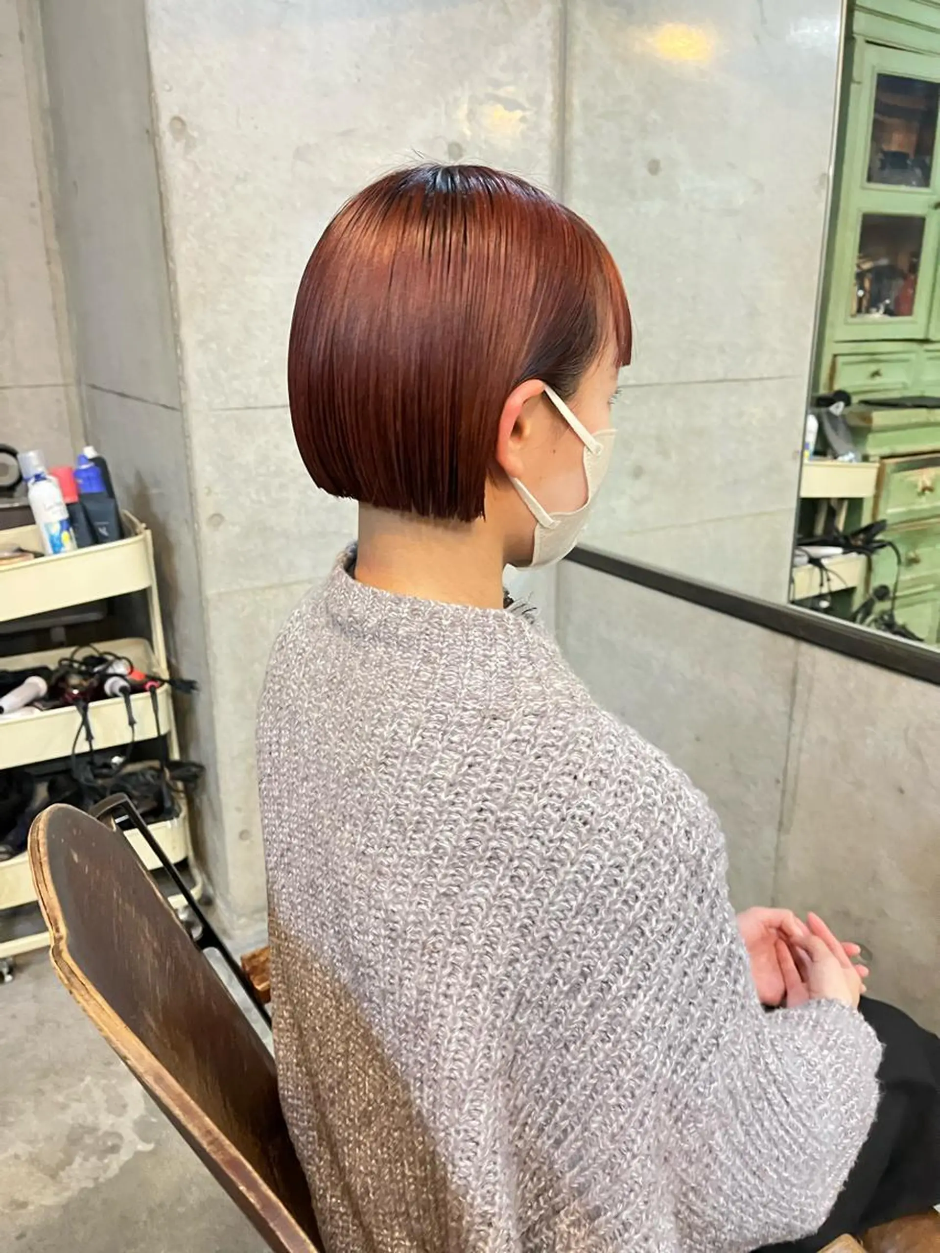 ショート カラー ヘアアレンジ キッズ デザインパーマ メンズカット 郁美のヘアスタイル