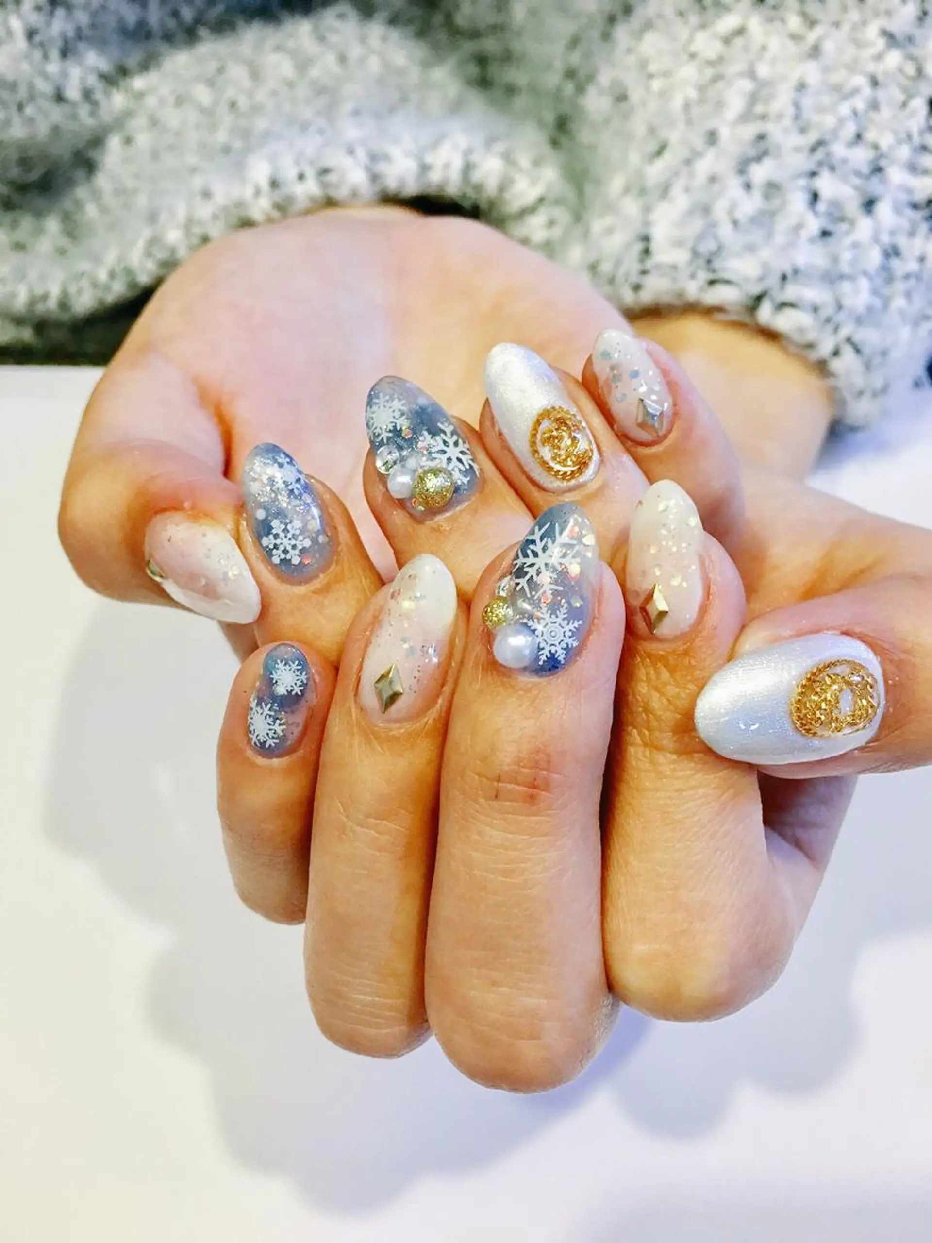 ネイル アートネイル ストーンネイル KaHaNa nail salonのネイルデザイン