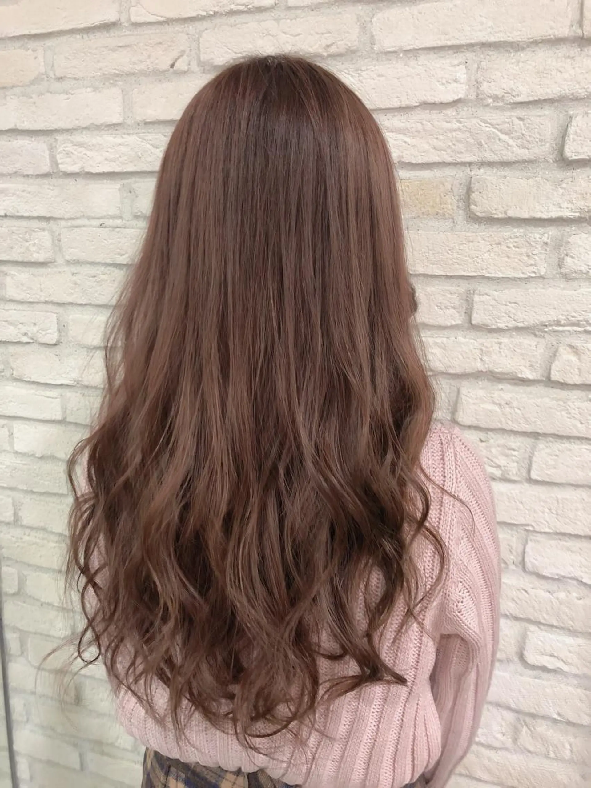 ロング カラー ベージュカラー ピンクカラー ピンクベージュ HAUS 片山みほのヘアスタイル