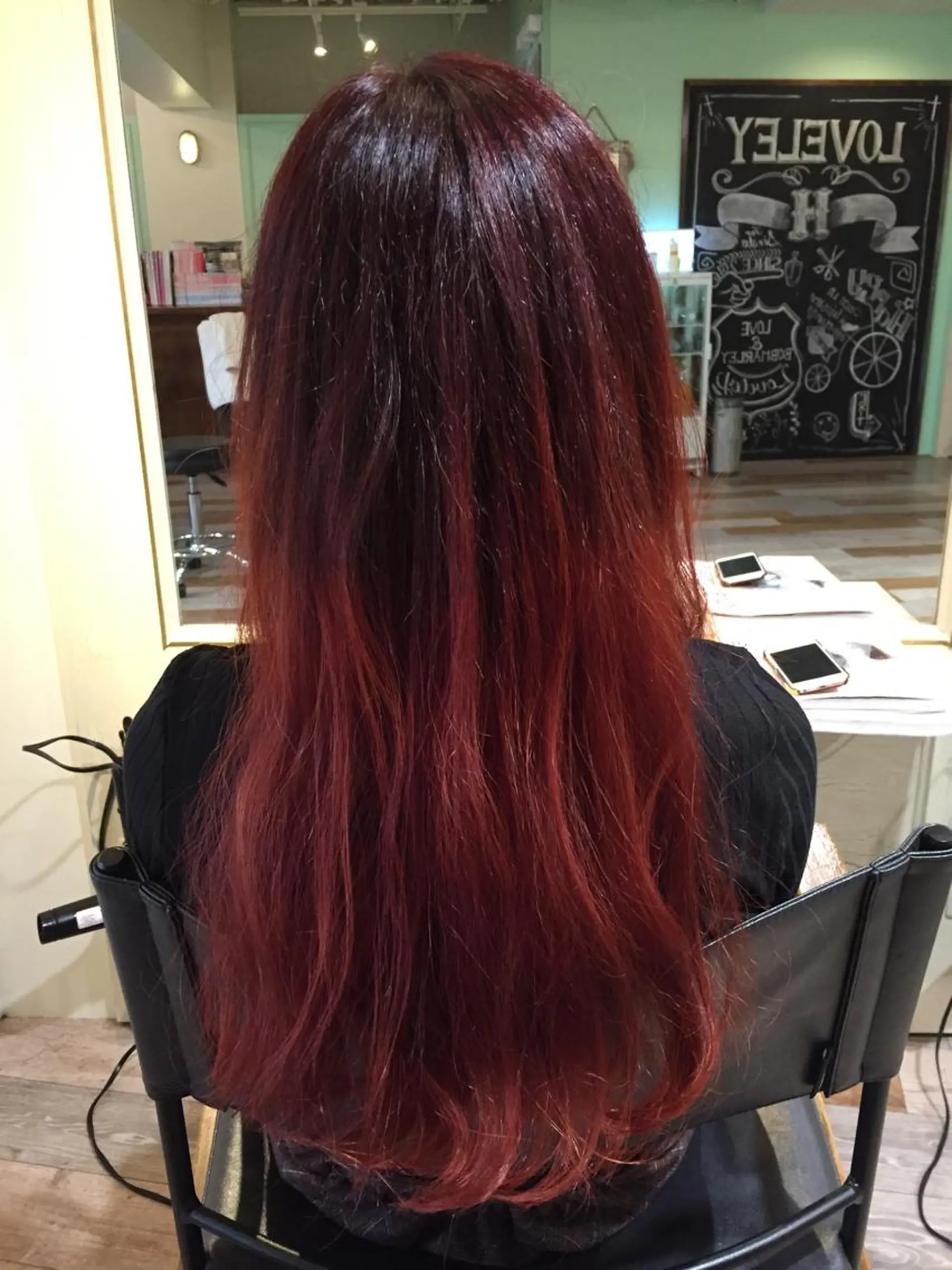 ロング カラー レッドカラー カット ヘアカラー トリートメント ヘッドスパ TOPstylist ✂️フセケイタ✂️のヘアスタイル