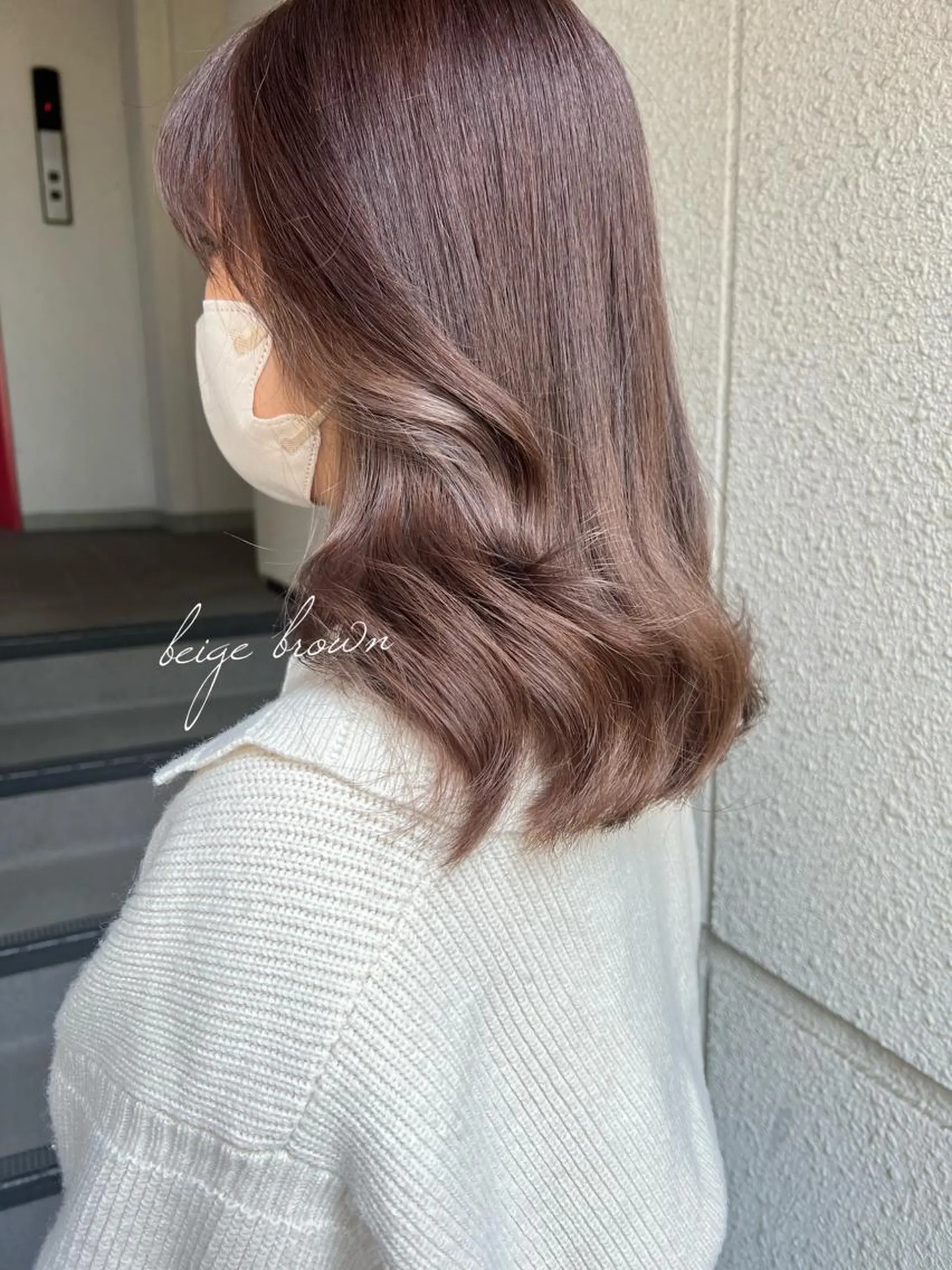 ミディアム カラー ベージュカラー ブリーチ ブラウンカラー ブリーチなしカラー カラーパティシエ facce🌼ikoのヘアスタイル