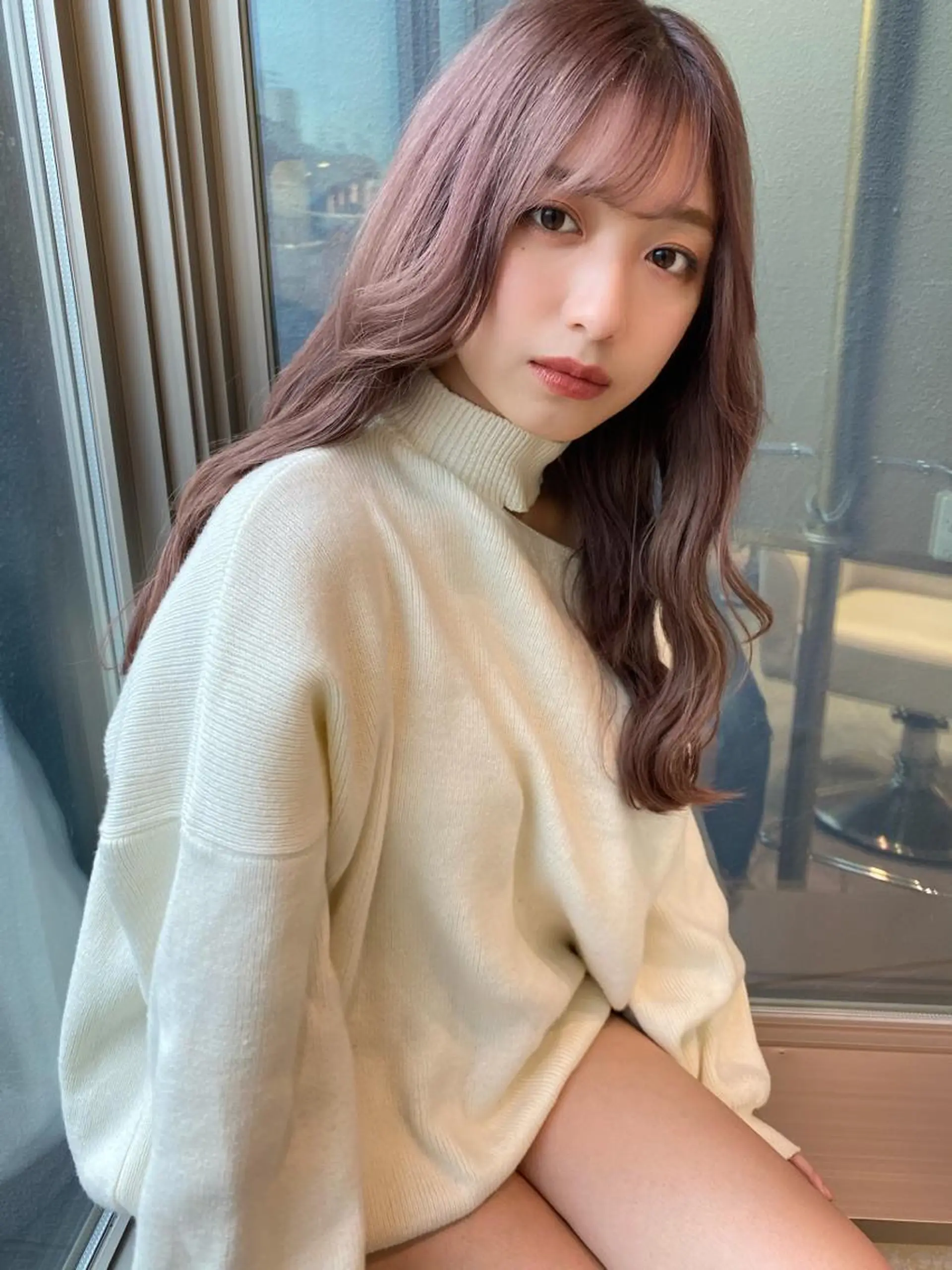 ロング カラー 店長/mao/ 前髪/顔周りカットのヘアスタイル