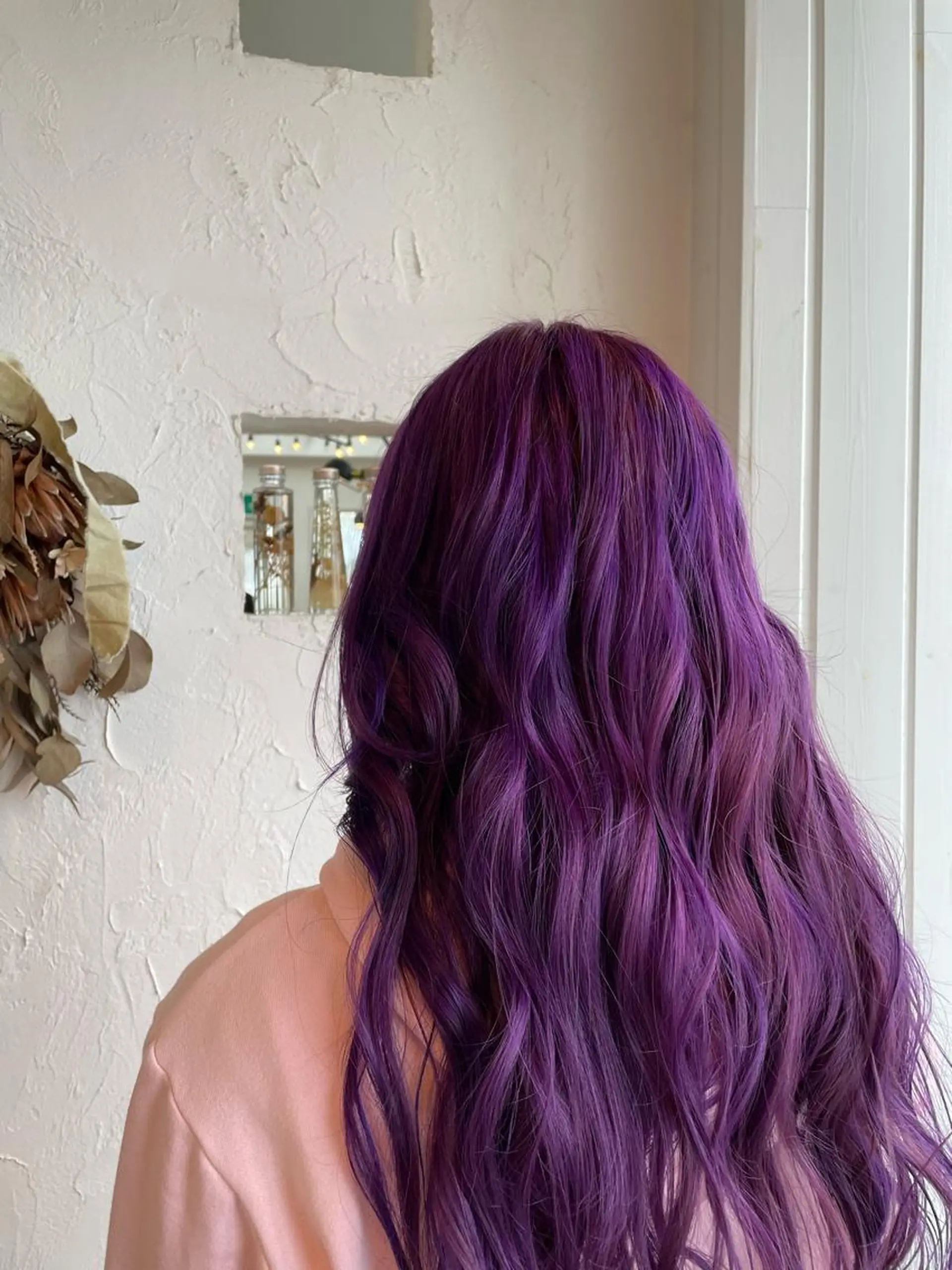 ロング カラー パープルカラー ヘアカラー 🌸小掛🌸 豊橋外国人風カラーのヘアスタイル