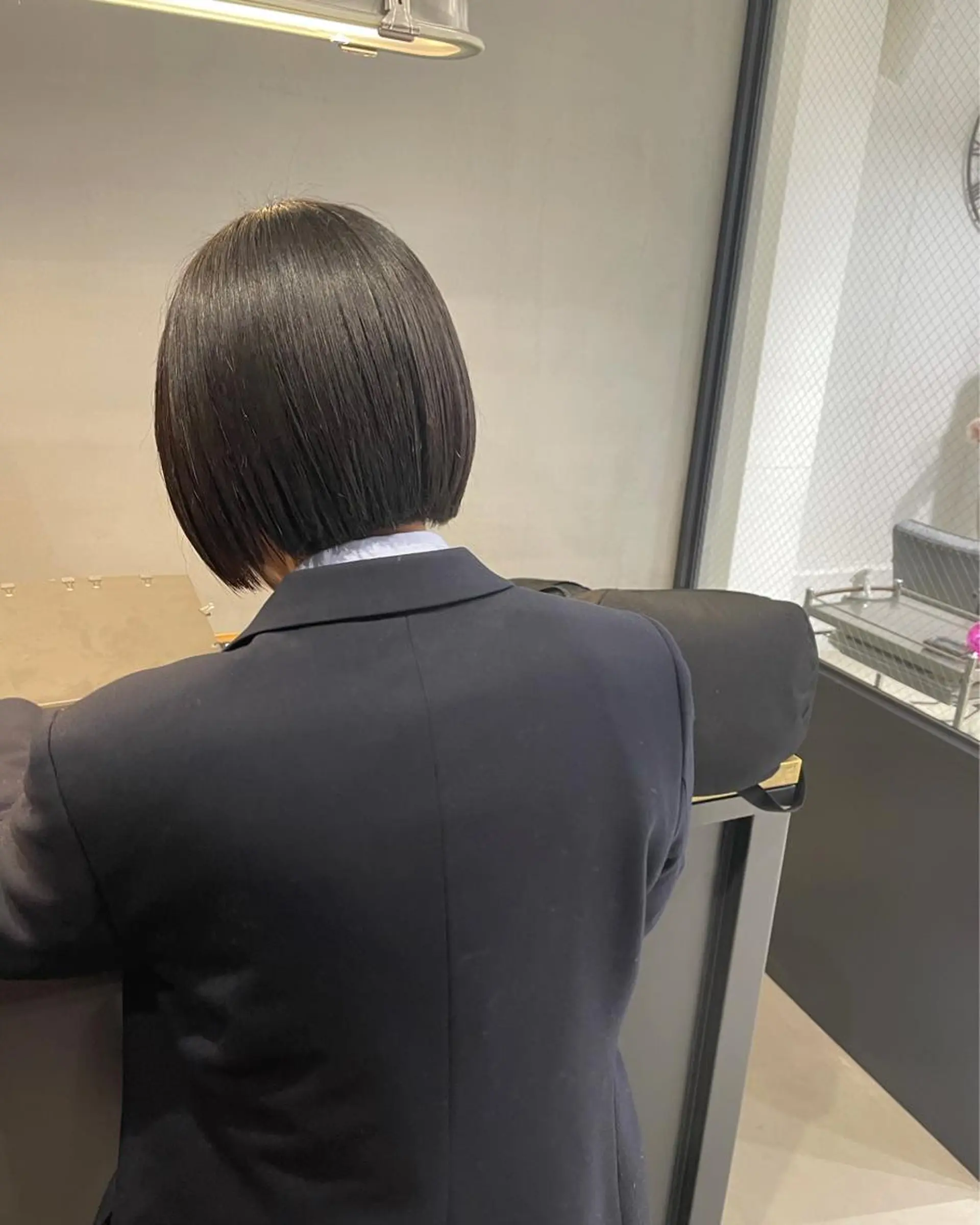 ミディアム 暖色カラー🍊 ボブ🌿顔周りcutのヘアスタイル