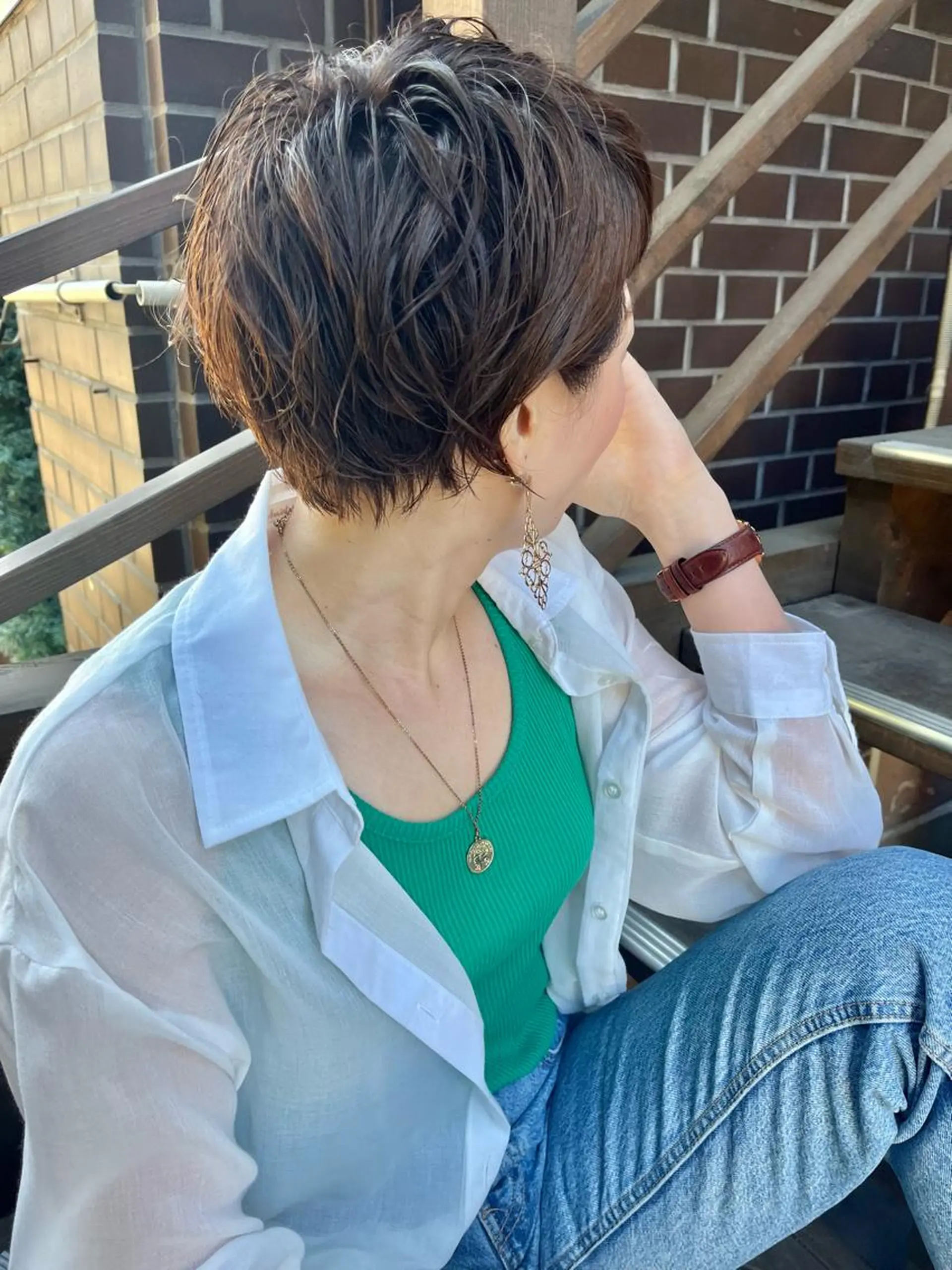 ショート カット パーマ ママ美容師 ＊ヒマワリのヘアスタイル