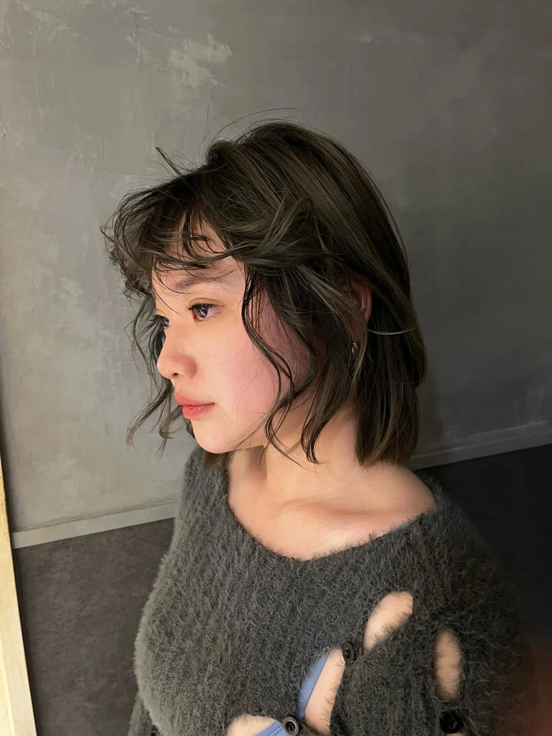 ショート カラー オリーブカラー 田中 里奈のヘアスタイル