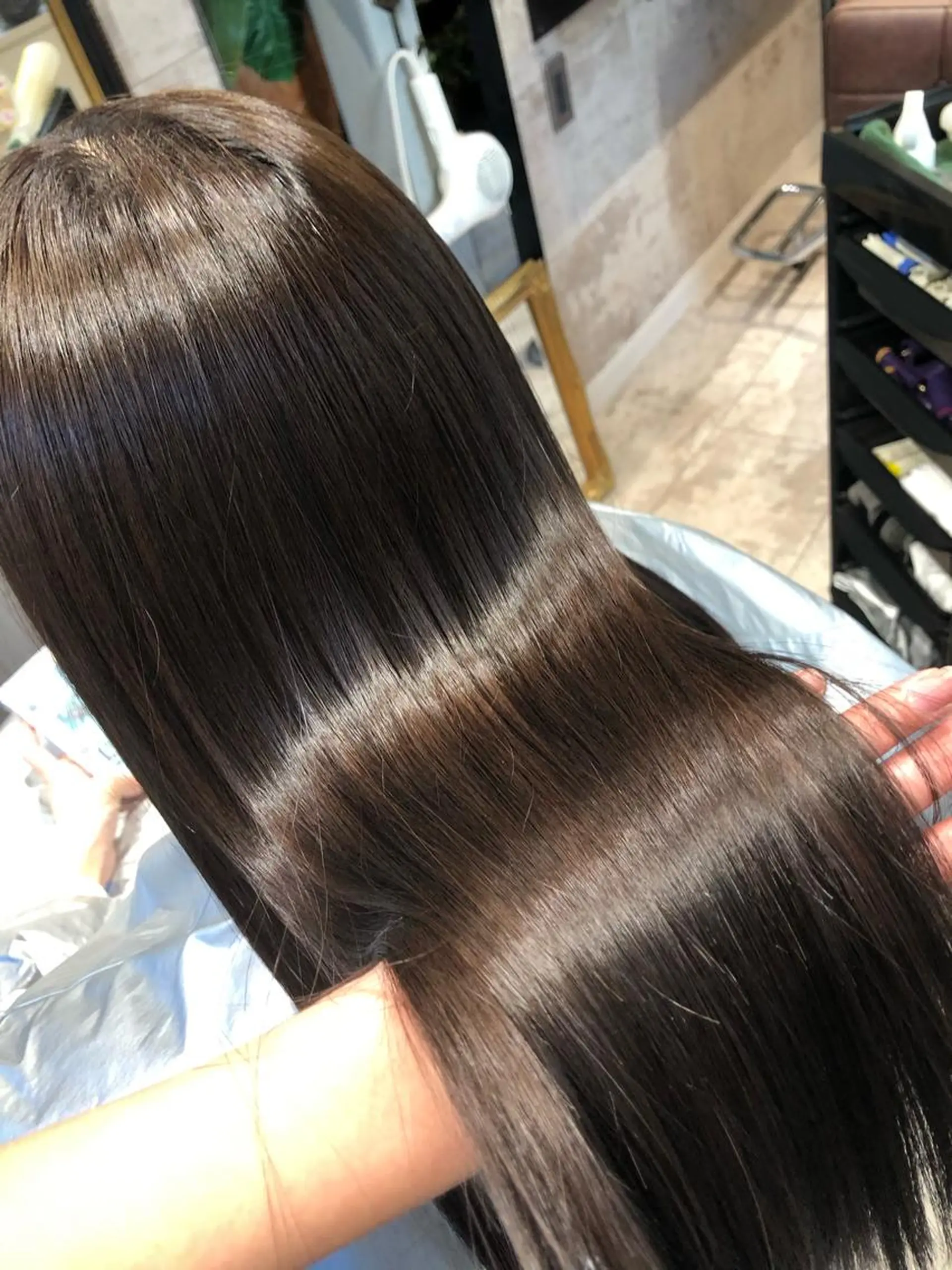 ロング トリートメント 酸熱トリートメント ヘアカラー 縮毛矯正 トリートメント 北崎  えりのヘアスタイル