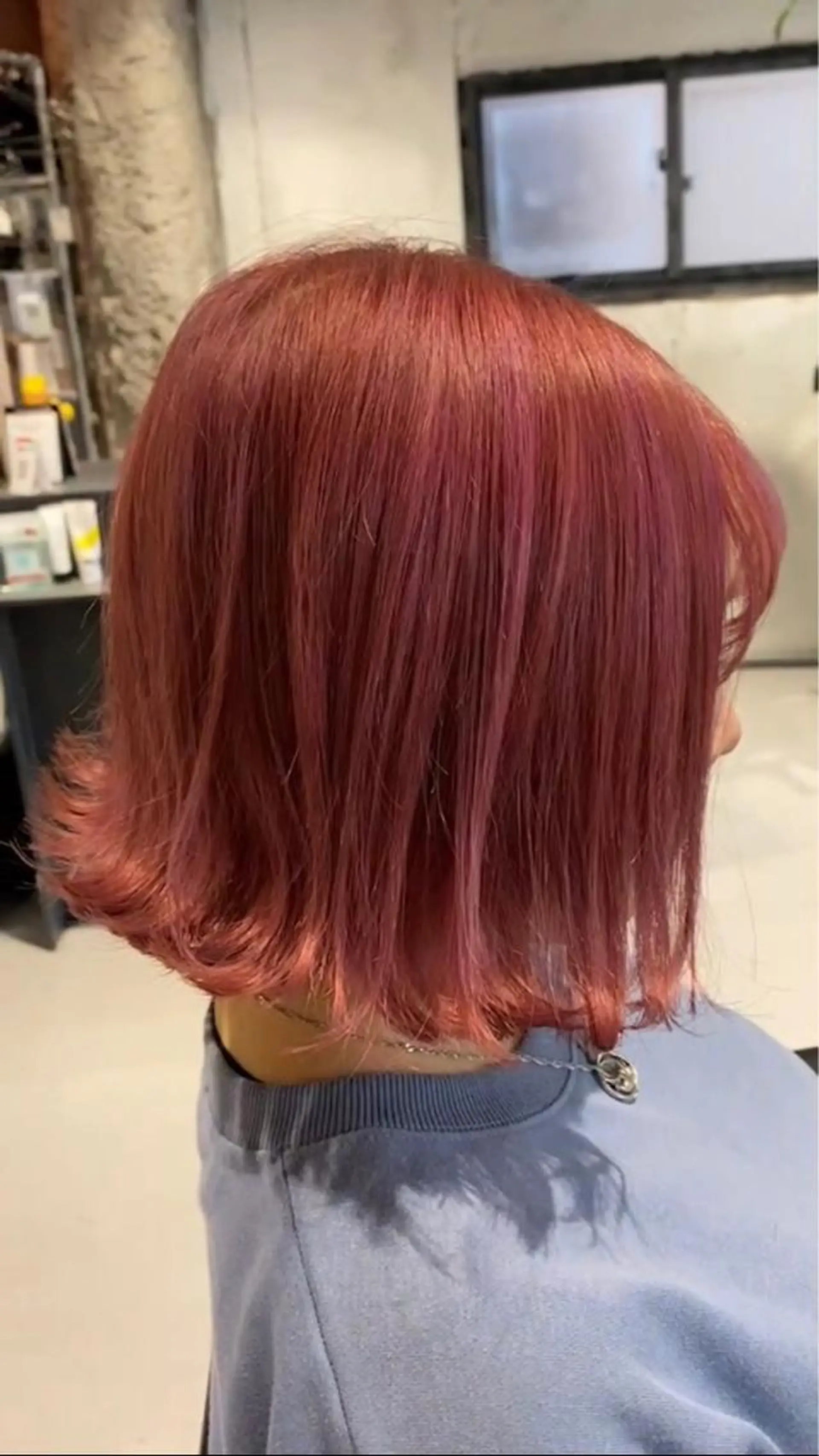 ミディアム カラー ✨️極艶髪質改善✖️ クロスパーマ✨のヘアスタイル