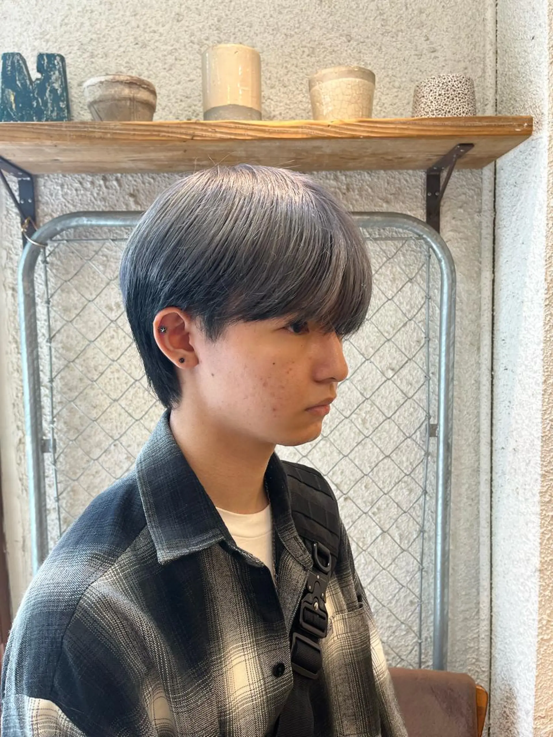 ショート カラー メンズ うるツヤハイトーン✨ /西川郁巳のヘアスタイル