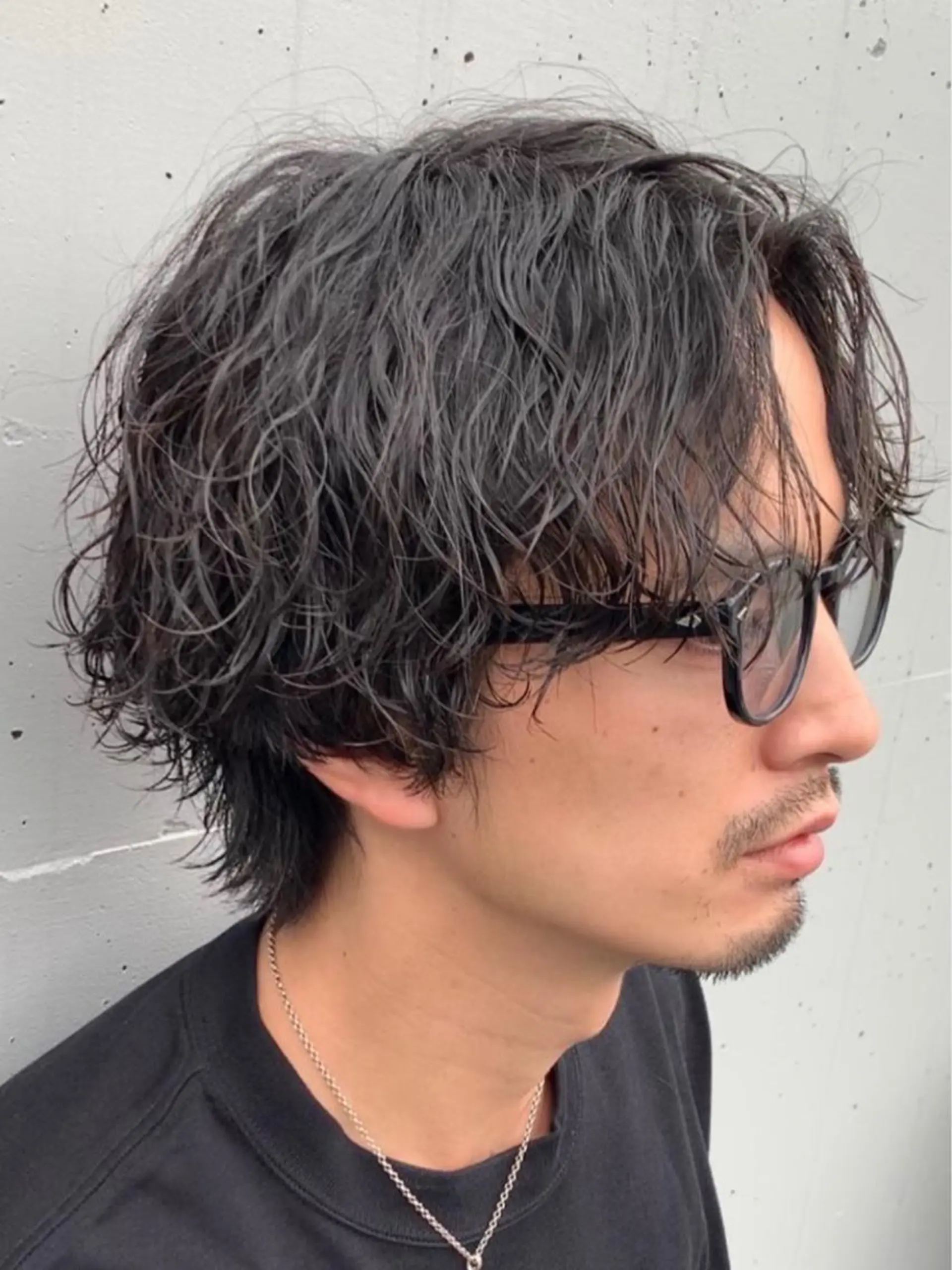 ショート メンズ 波巻きパーマ パーマ 仲井間　賢雄 fifthのヘアスタイル