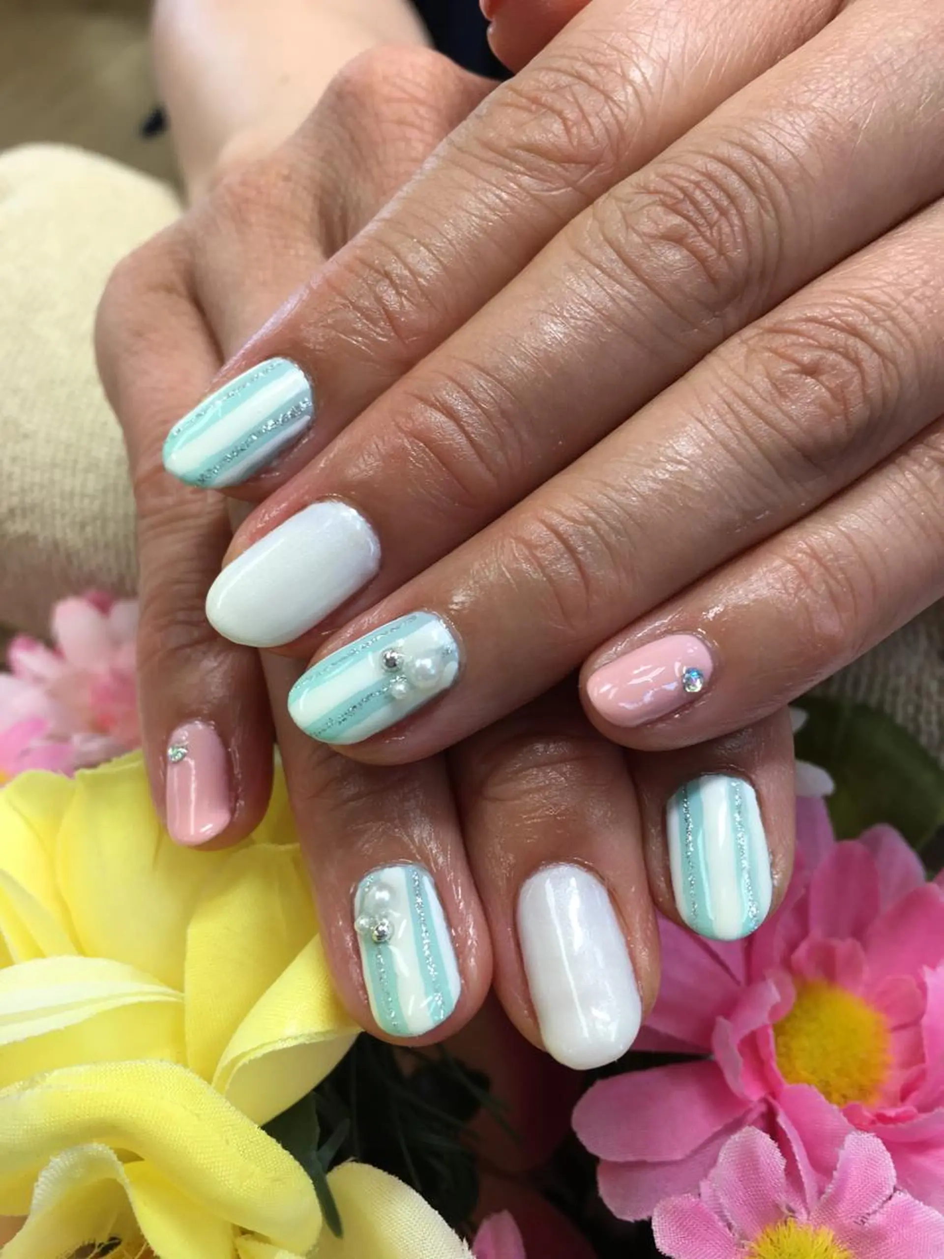 カラー ネイル マツエク・マツパ アートネイル nail salon＆school felice所属・フェリーチェ瑞江店 新山のネイルデザイン