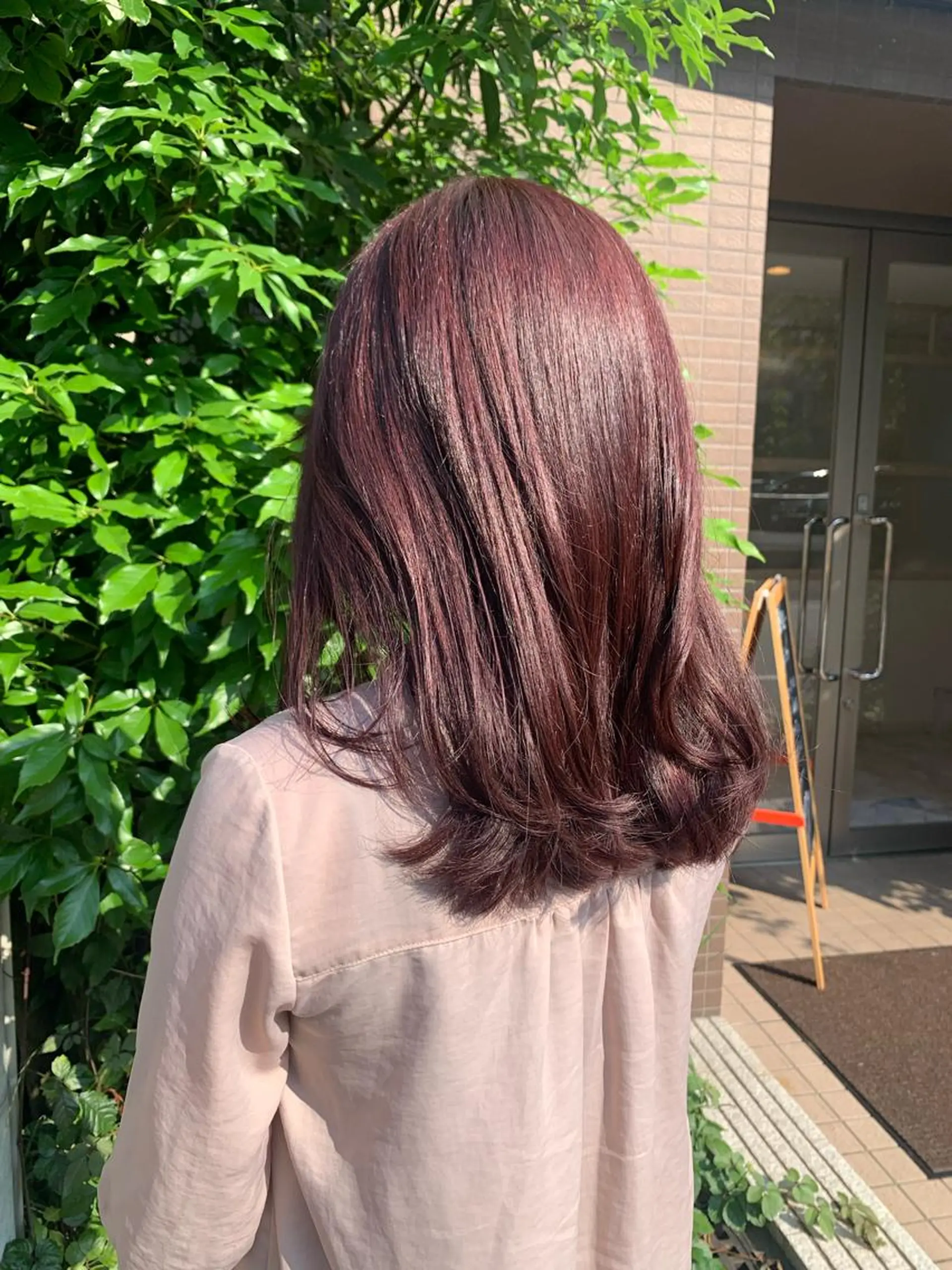 ミディアム 垢抜け 雰囲気アップ ふにゅう ののかのヘアスタイル