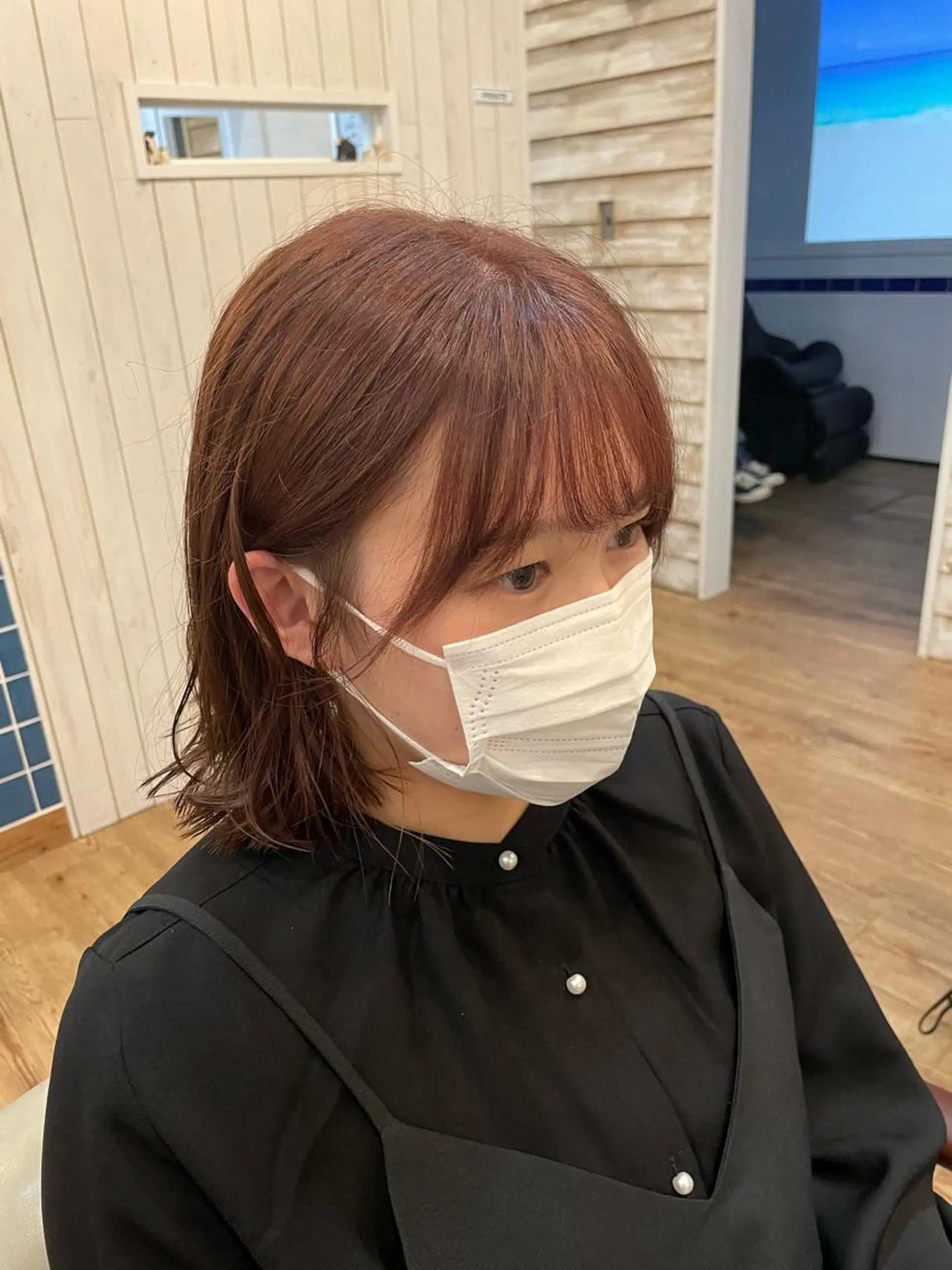 カラー ボブ、レイヤー、 ハイトーン、古淵のヘアスタイル