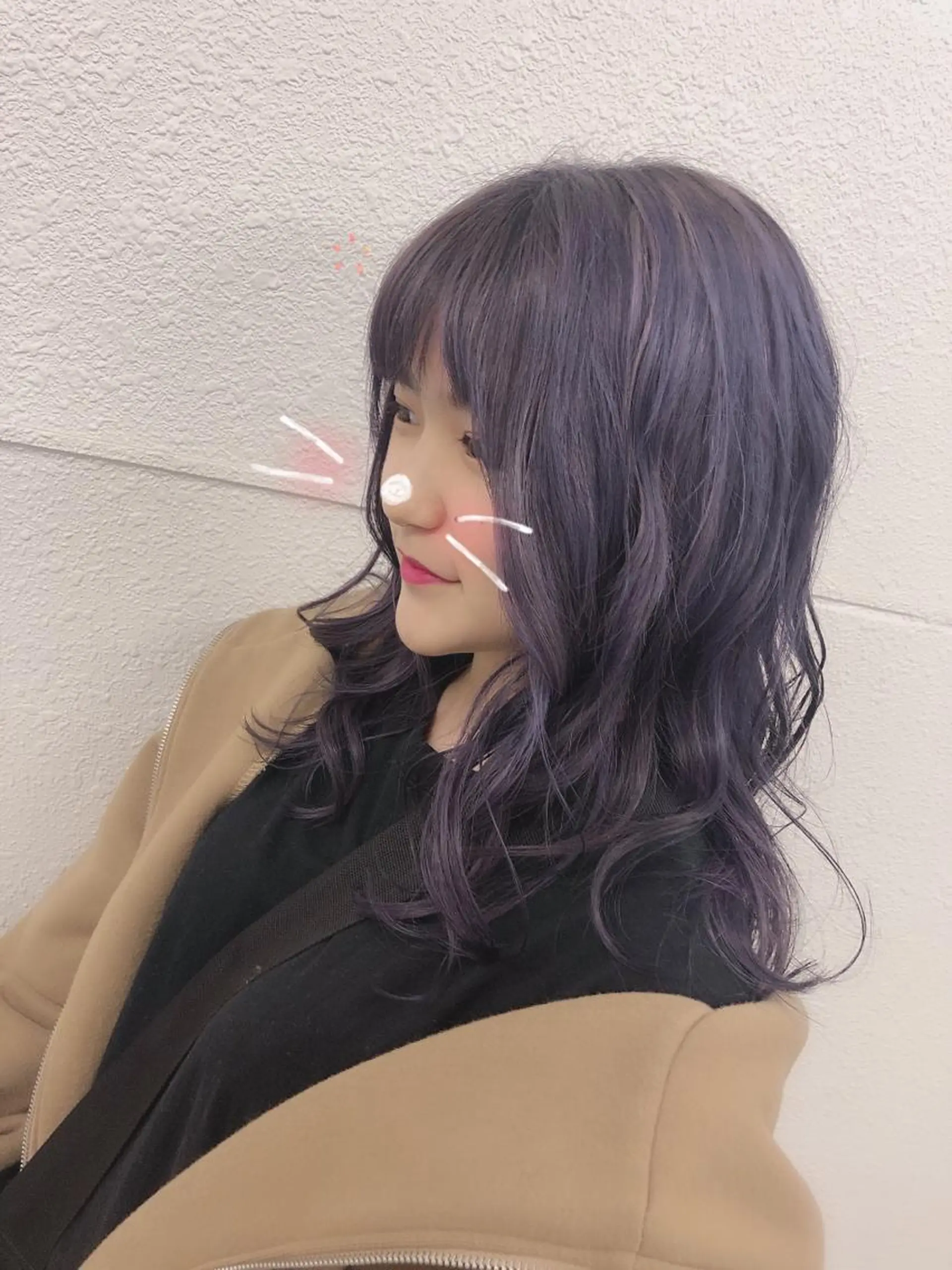 カラー ブルーカラー ブルーパープル 透明感カラー ハイライト/ブリーチ /綾華のヘアスタイル