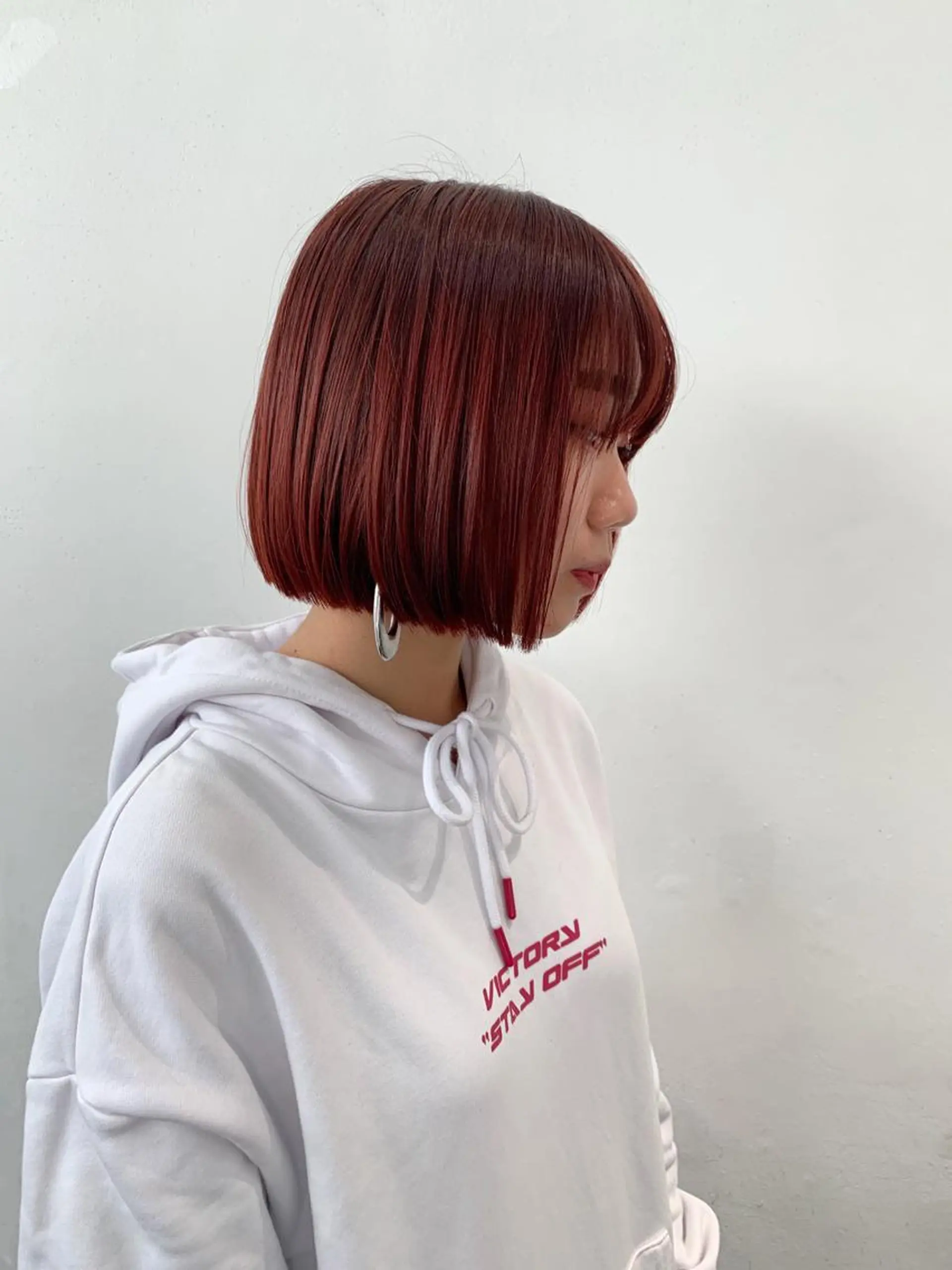 ショート カラー ブリーチ オレンジ THE./ブリーチ 透感カラー/髪質改善のヘアスタイル