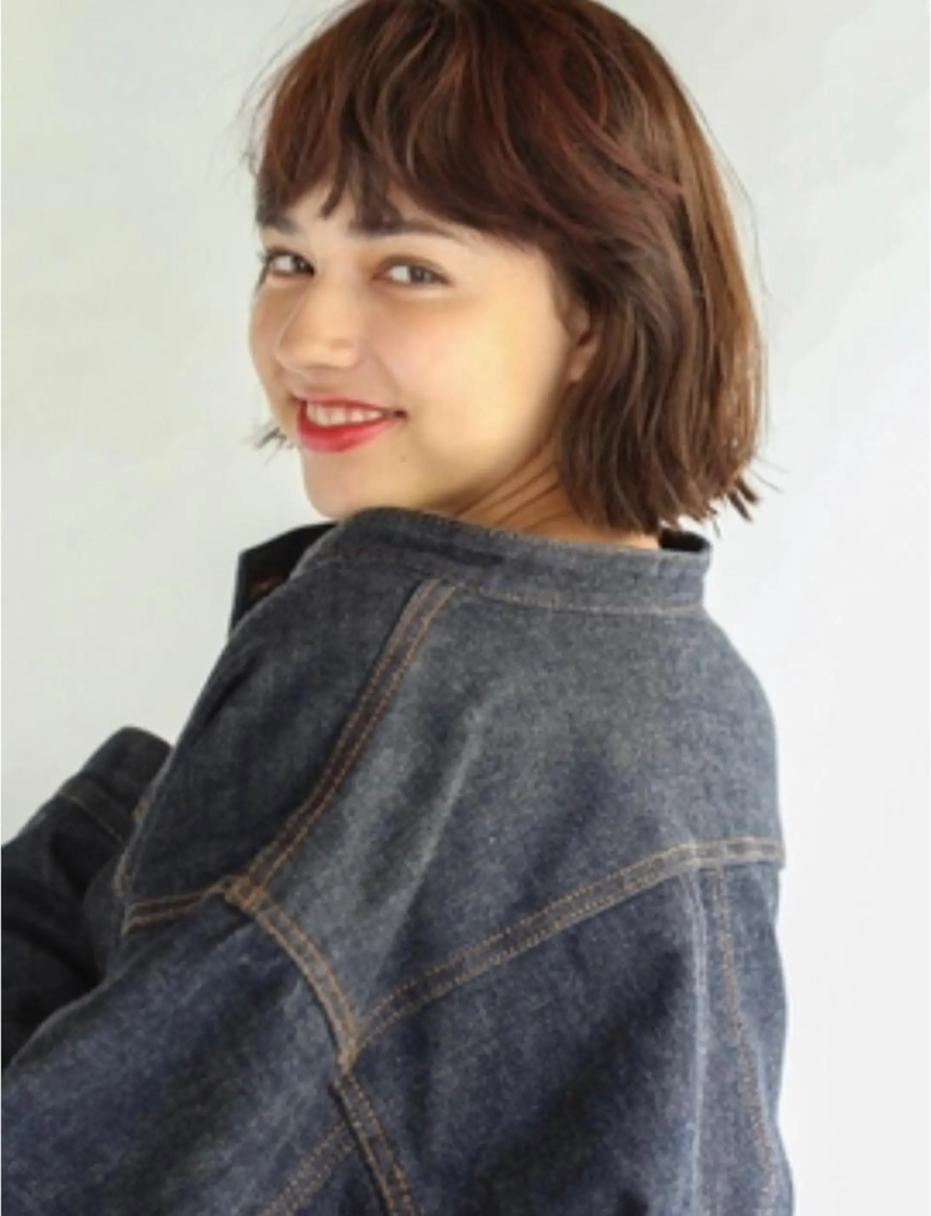 ショート カラー ヘアカラー トリートメント ボブ／レイヤー／艶 🦕risa  森下のヘアスタイル