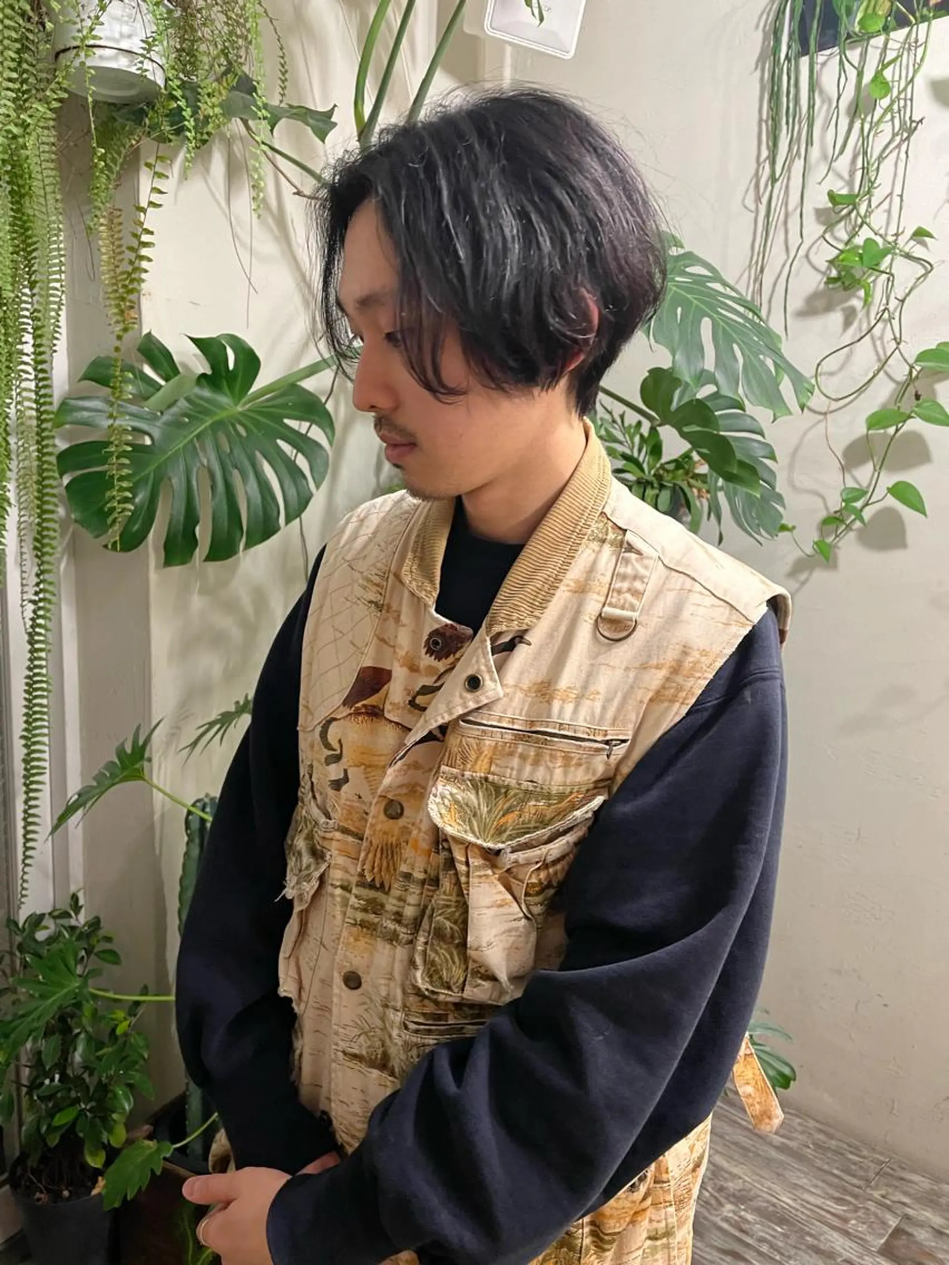 ミディアム パーマ メンズ 近藤 裕嗣のヘアスタイル