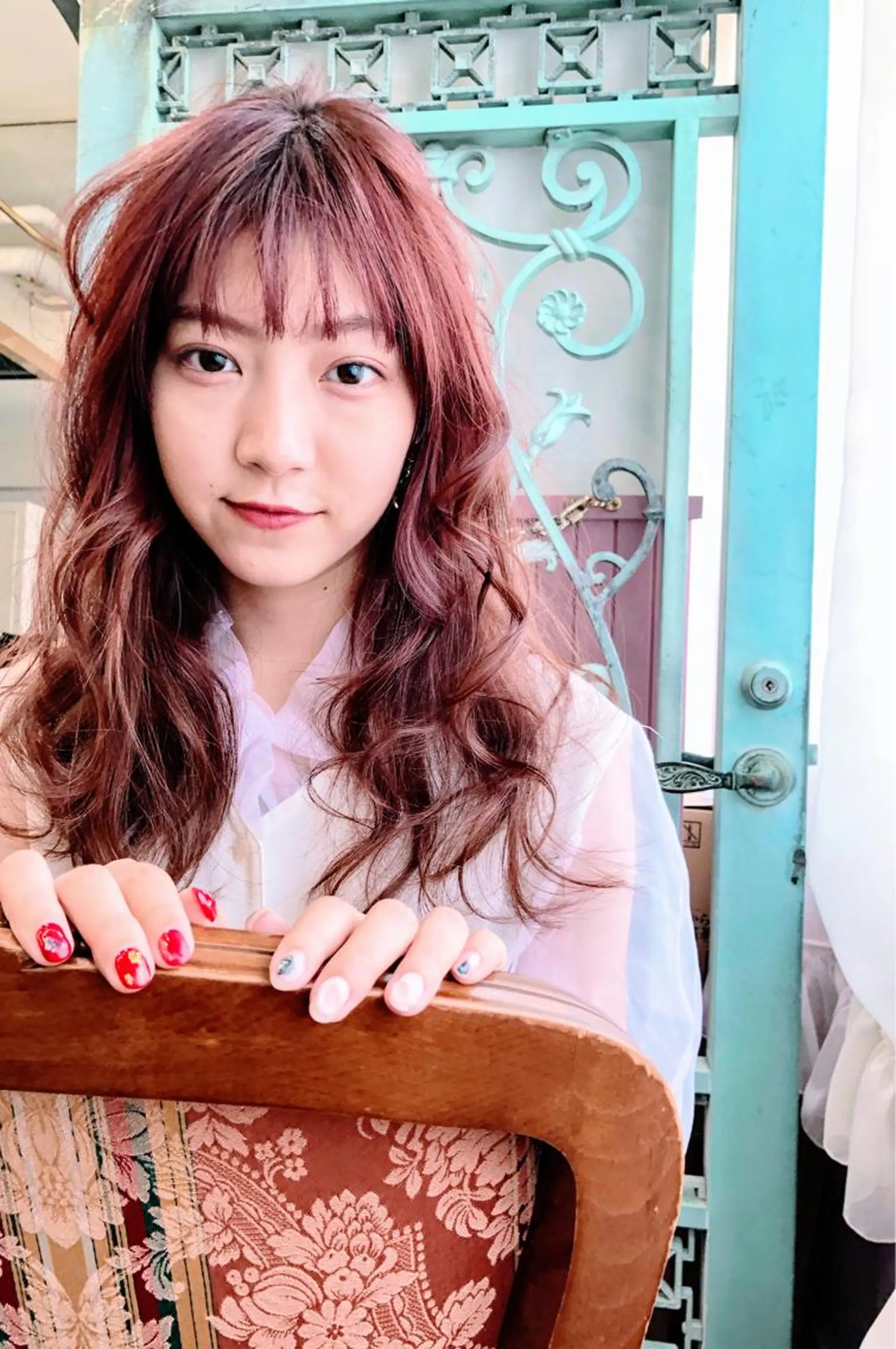 ロング カラー パーマ ヘアアレンジ 表参道Lise おおいしおりのヘアスタイル