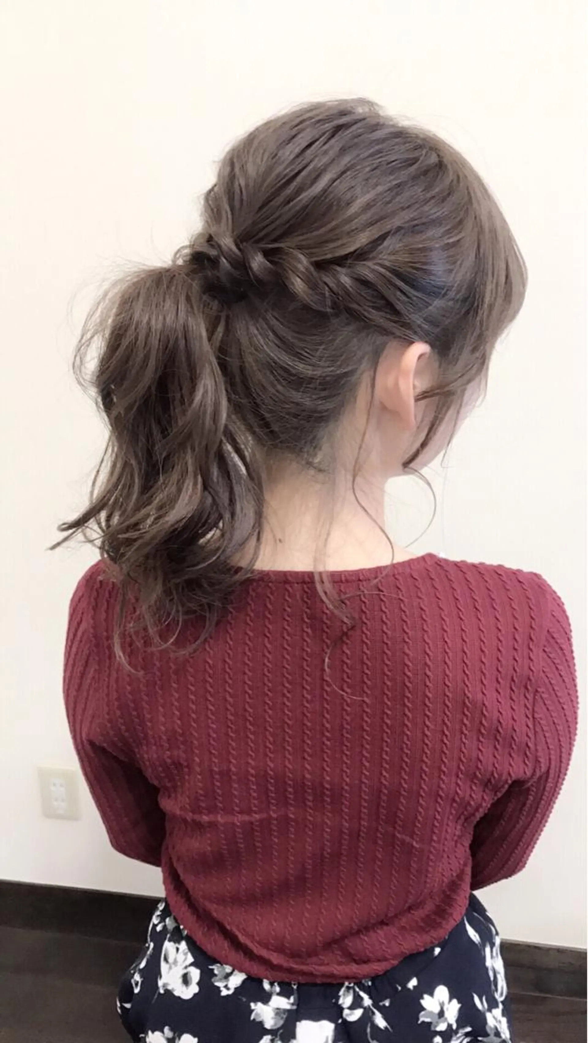 セミロング ヘアアレンジ ポニーテール 沢田 瞳のヘアスタイル