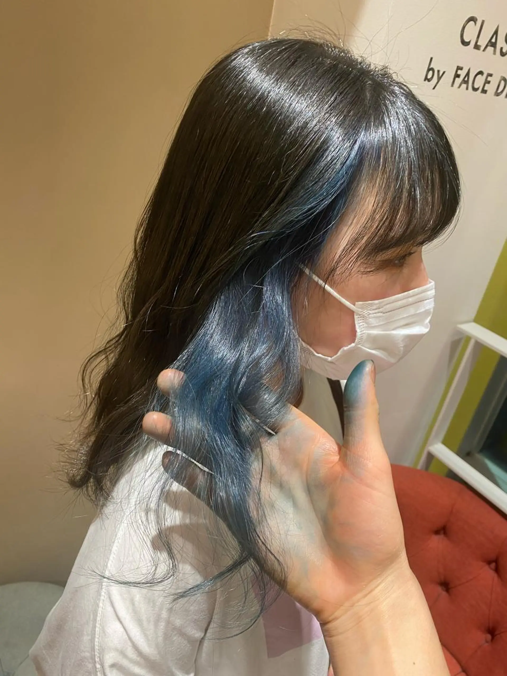 カラー ブルーカラー 所沢パーマ セキネユウタのヘアスタイル