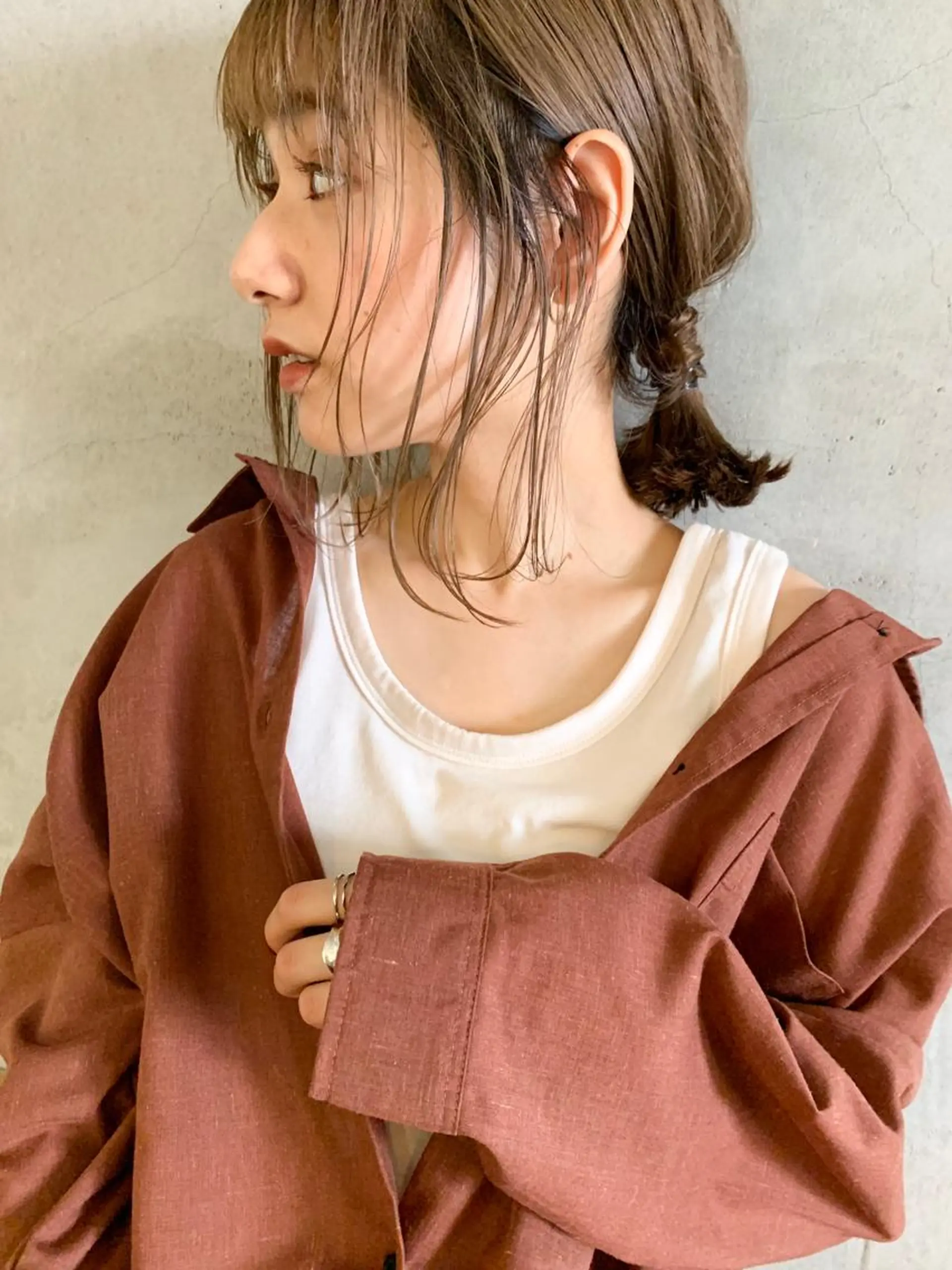 ミディアム ヘアアレンジ 井上 美穂のヘアスタイル