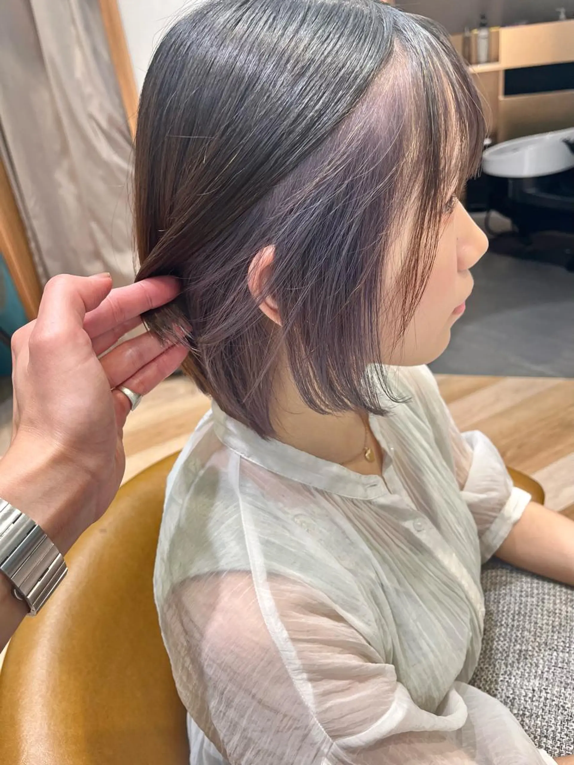 ショート カラー 髪質改善/縮毛矯正/ ボブ/店長/槌矢圭悟のヘアスタイル
