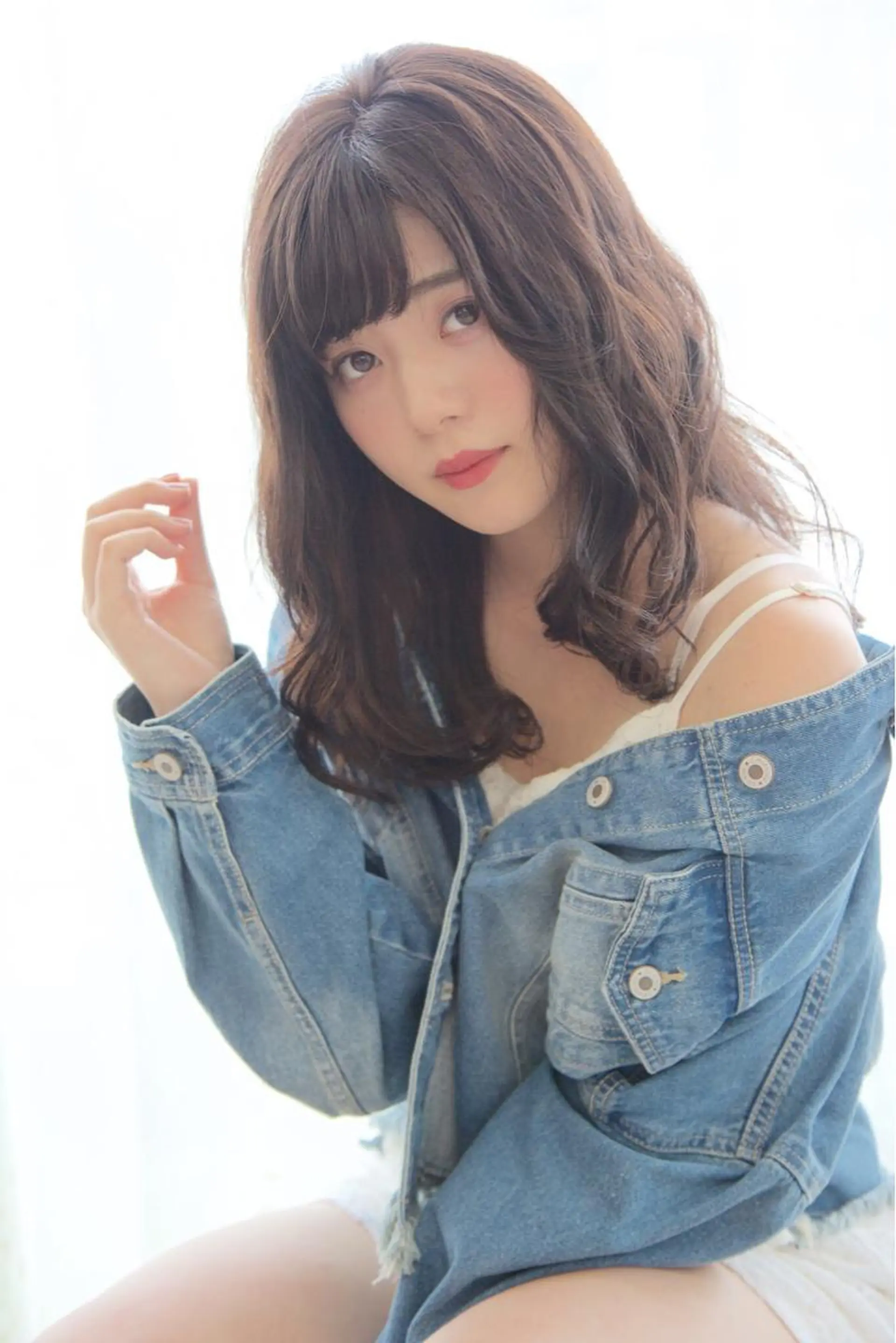 ミディアム カット ヘアカラー トリートメント ヘッドスパ ヘアセット yoshi ☆のヘアスタイル