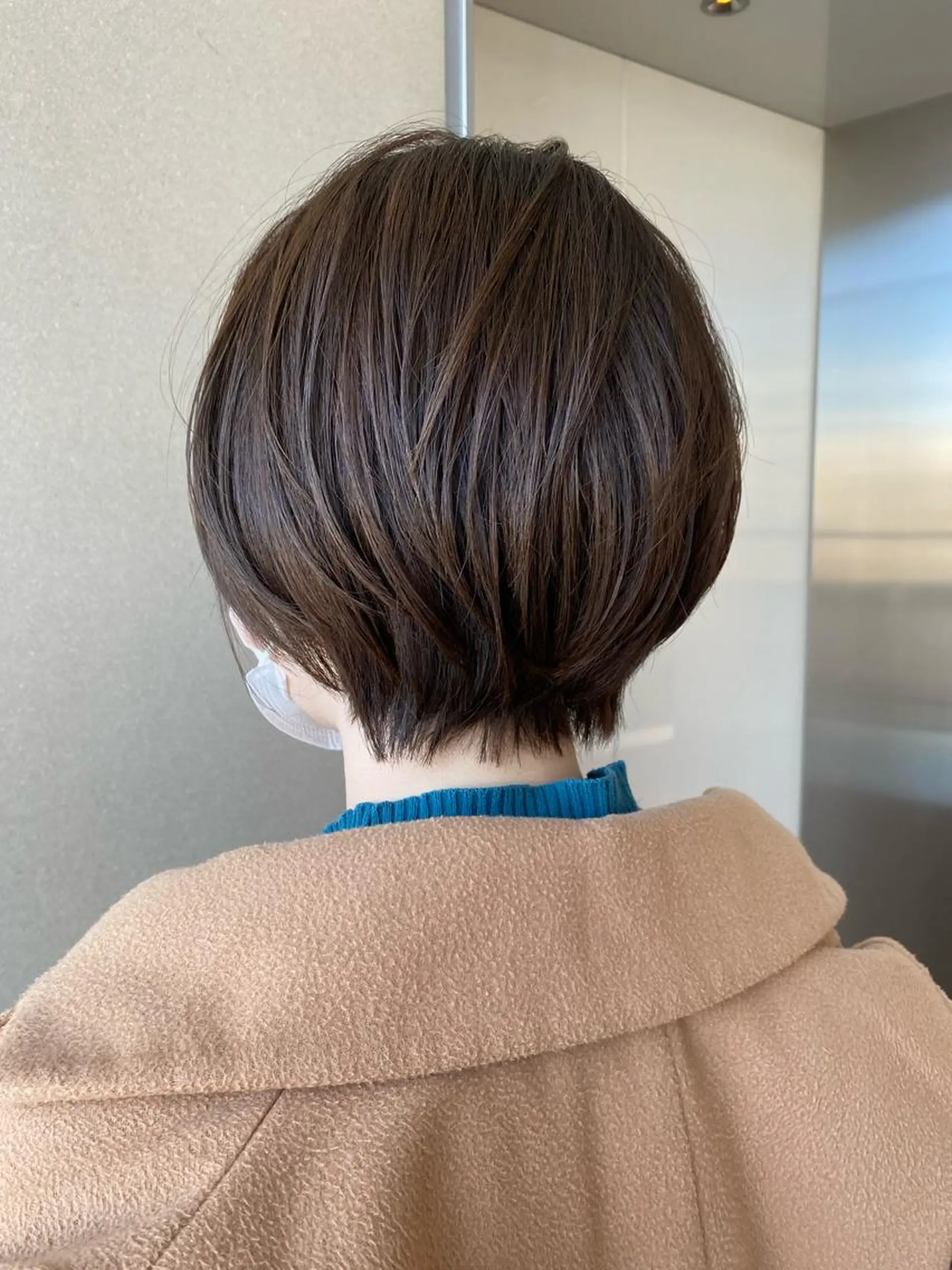 ショート カラー ショートボブ アッシュ ボブ ショートヘア 野村 莉夏香のヘアスタイル