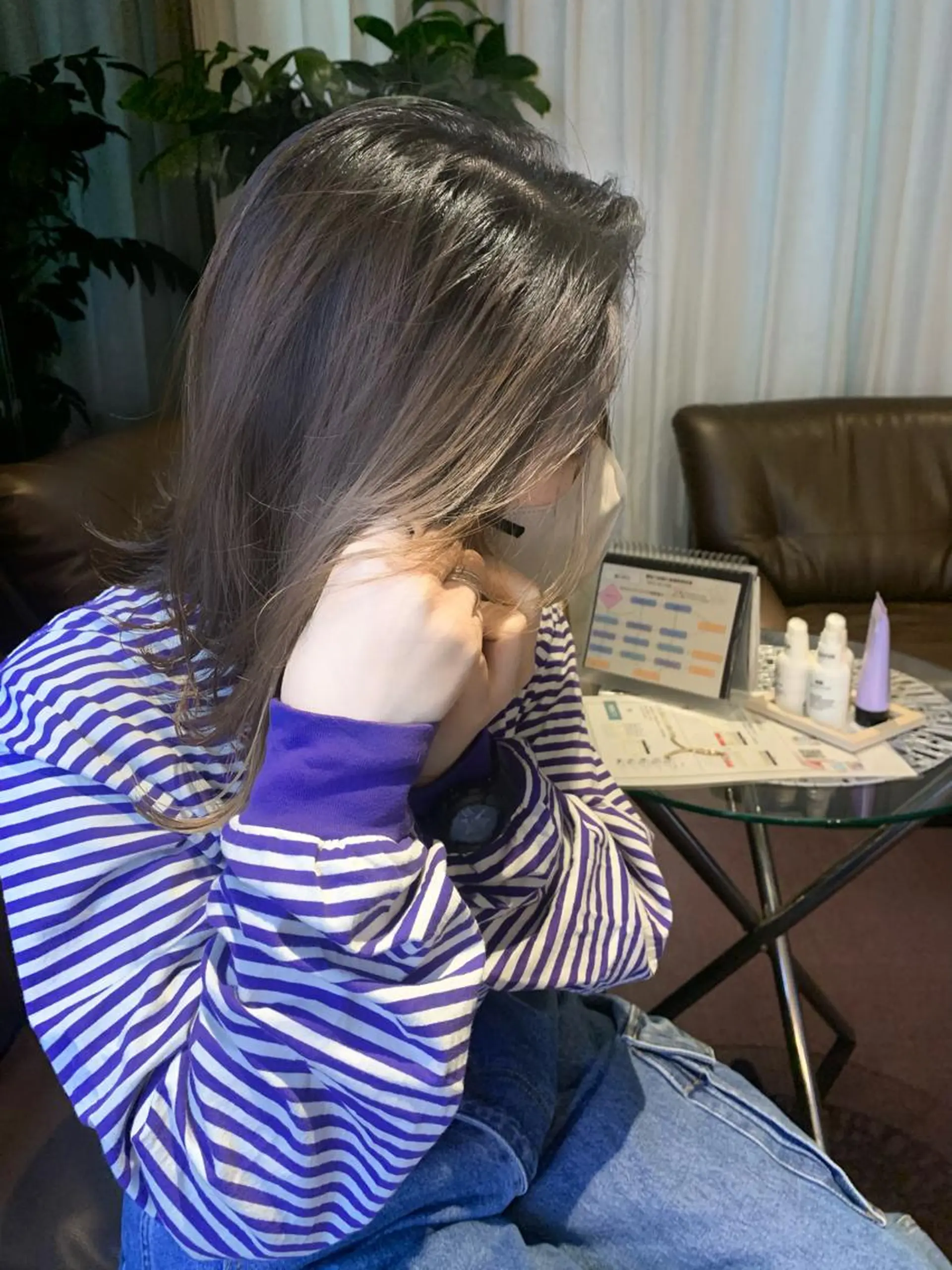 ミディアム カラー パーマ ヘアアレンジ バレイヤージュ ハイライトカラー ハイライト レイヤーカット 店長/髪質改善/ ナチュラル/松若 優のヘアスタイル