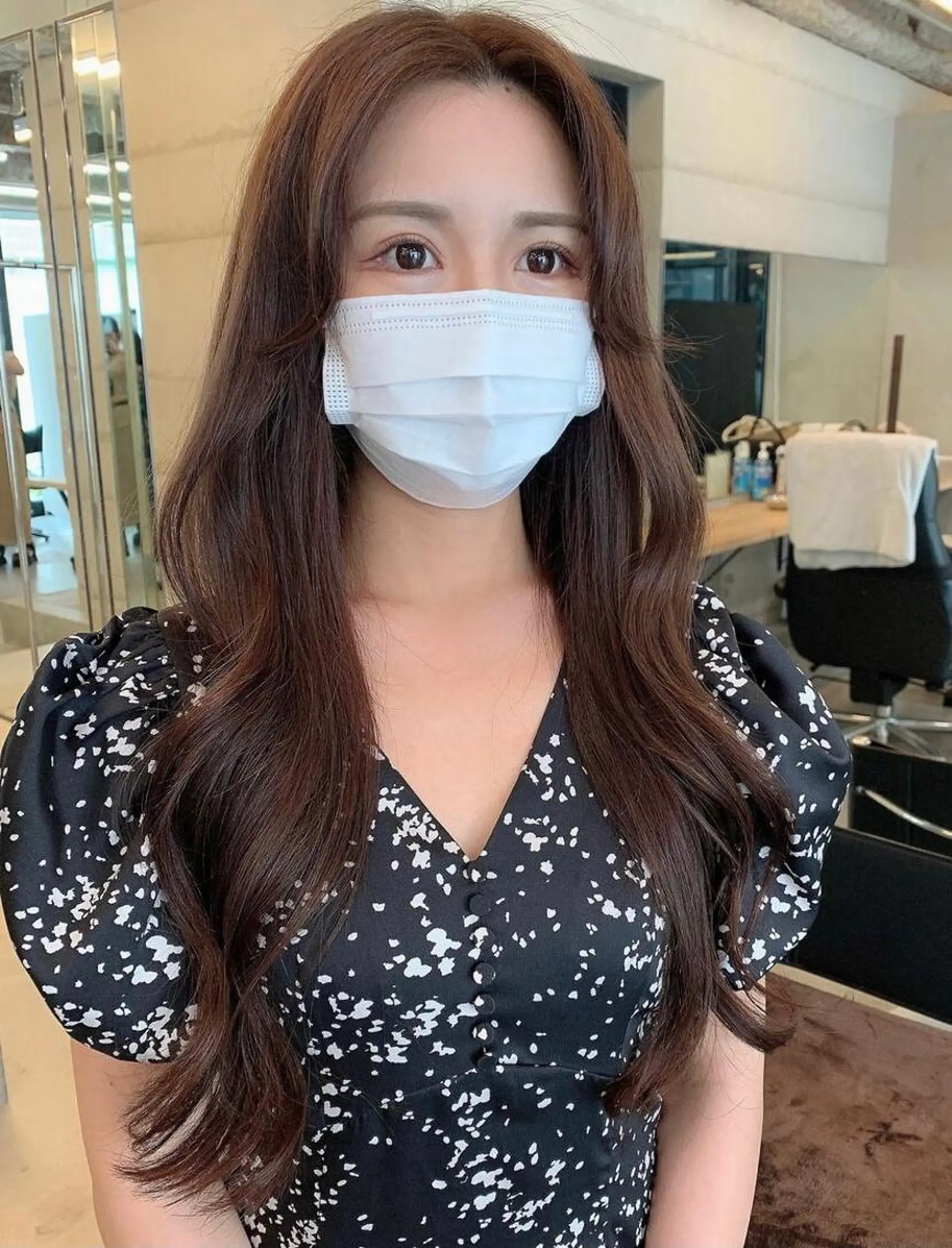 ミディアム カラー ヘアカラー トリートメント 透明感/オリーブ/ グレージュ/YUKAのヘアスタイル