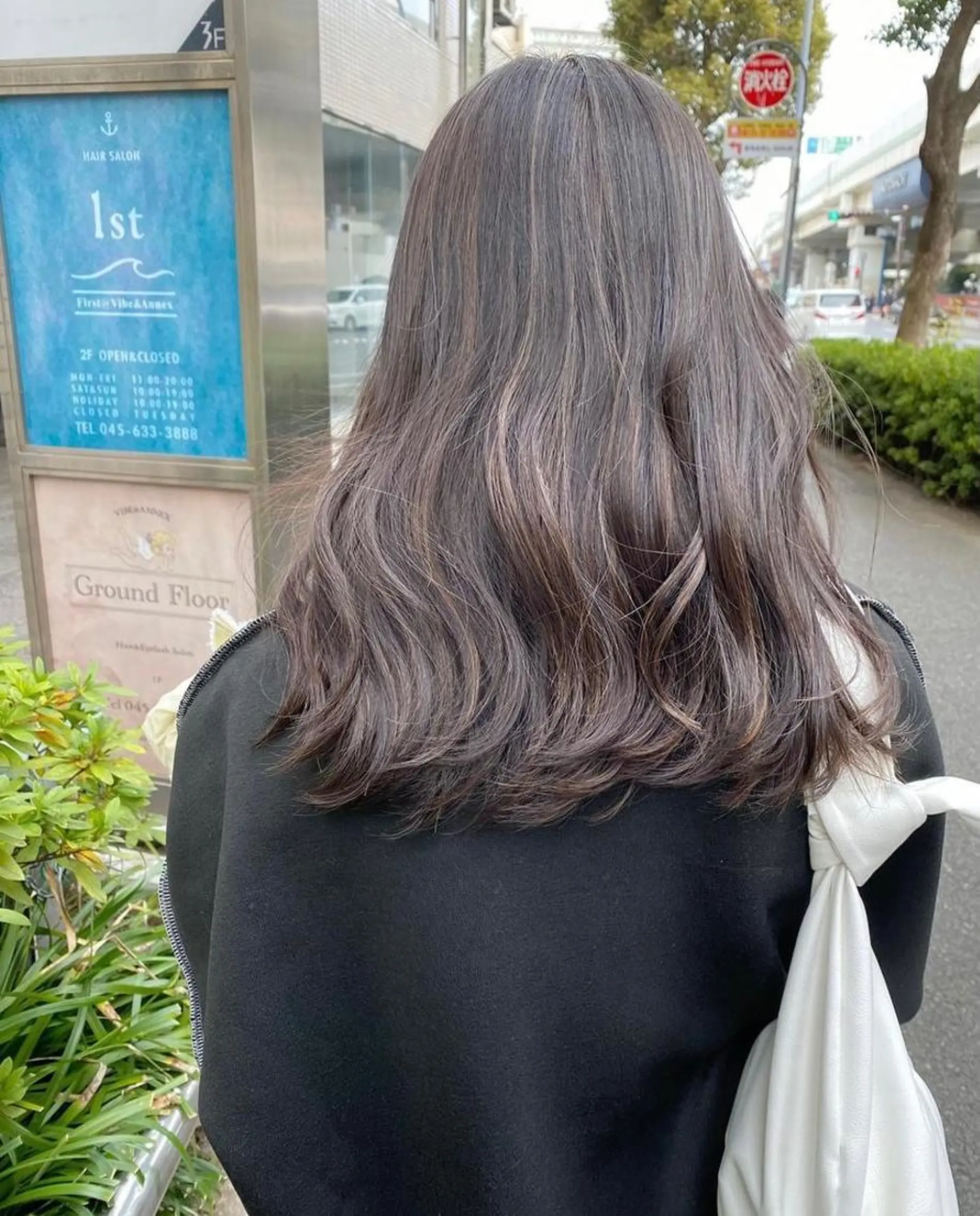 セミロング カラー 編み込みエクステ シールエクステ バレイヤージュ ブリーチ ブロンド ヘアカラー モモカ/ハイトーン /バレイヤージュのヘアスタイル