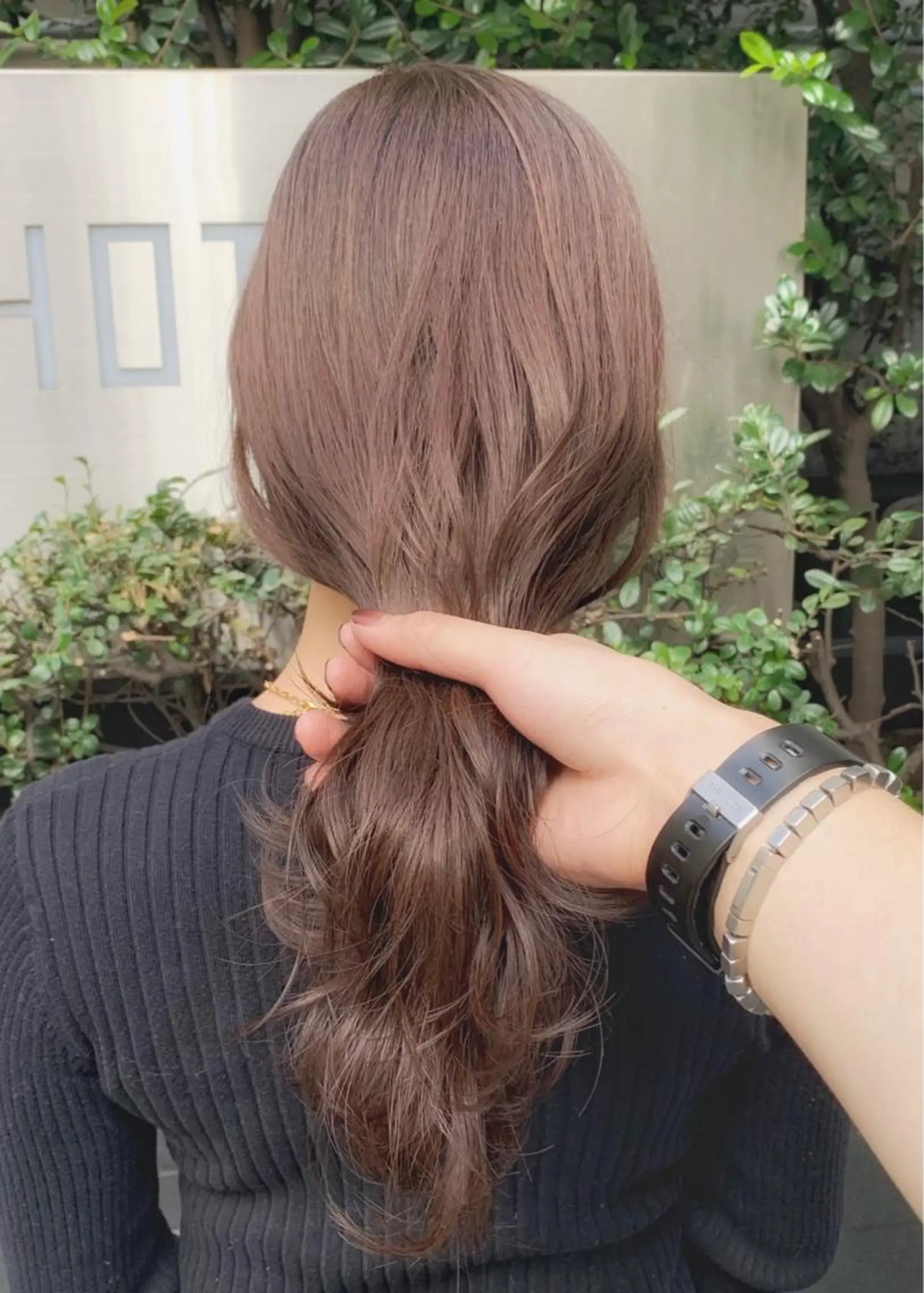 セミロング カラー ベージュカラー ピンクカラー ピンクベージュ 矢野 晃平のヘアスタイル