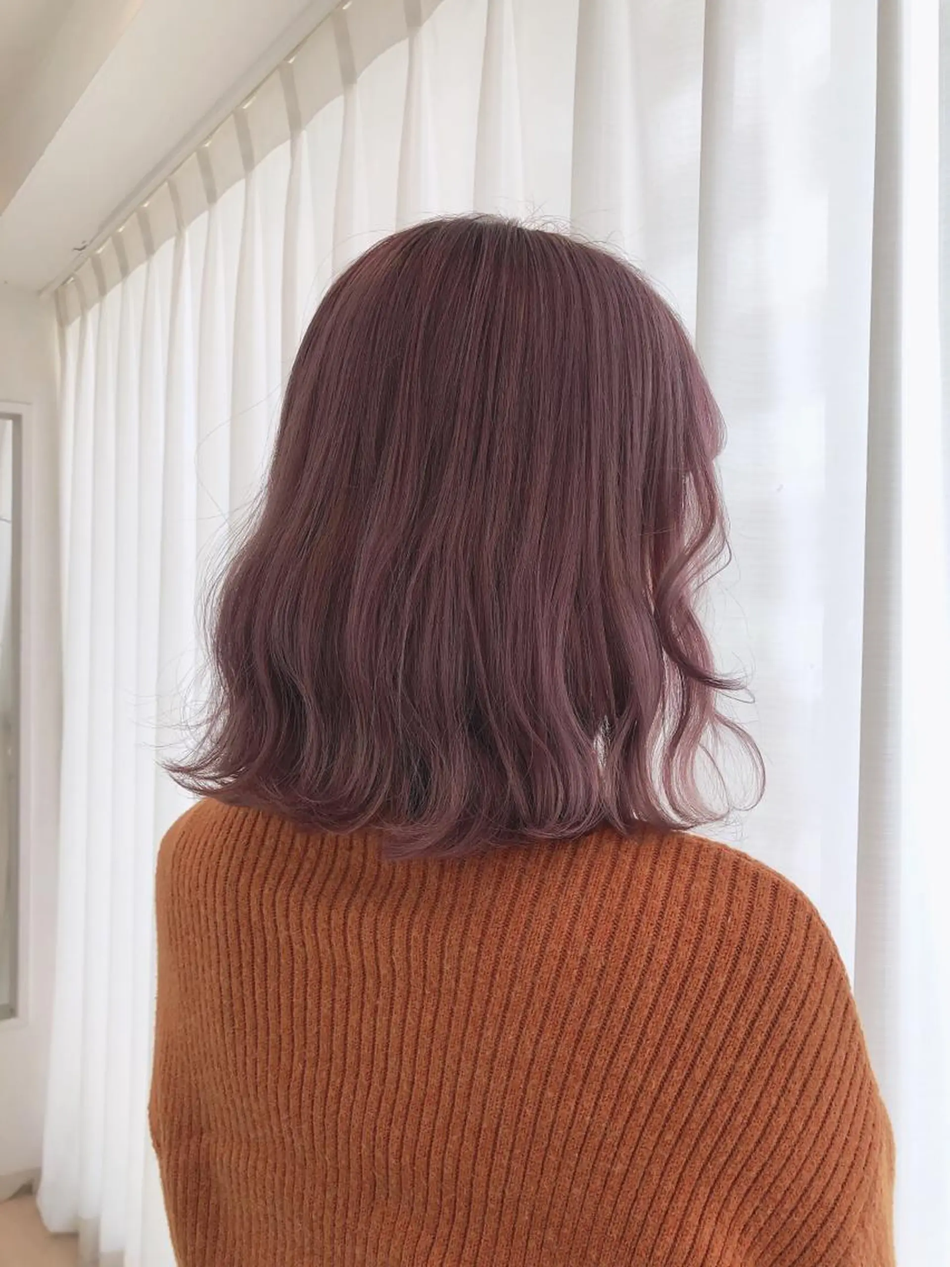 ミディアム カラー ダブルカラー ラベンダーカラー ピンクカラー ピンクラベンダー ヘアカラー 🦋美髪／エクステ 🦋アベイクミのヘアスタイル