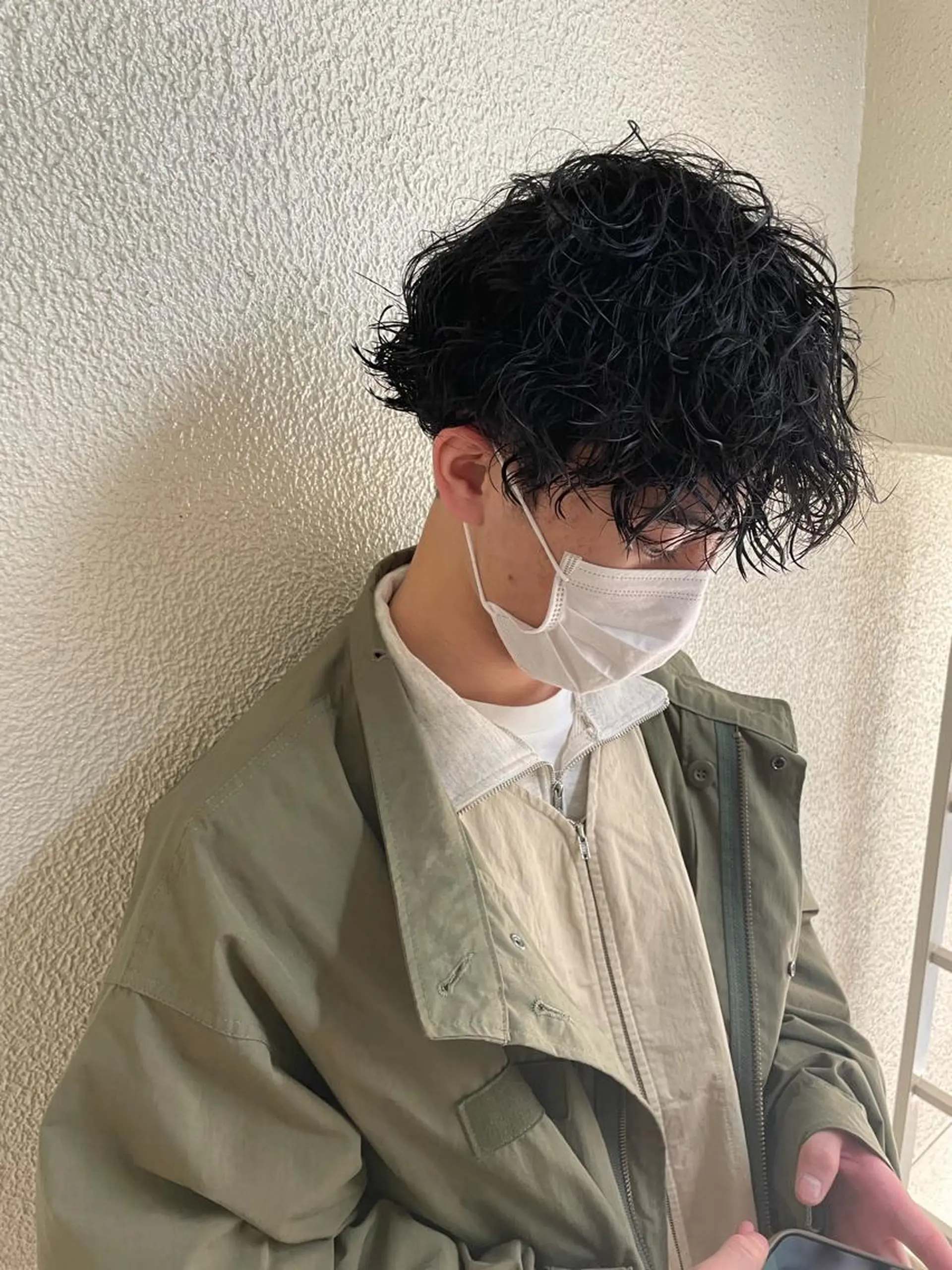 ミディアム パーマ メンズ 辻堂メンズ特化 YU-YAのヘアスタイル