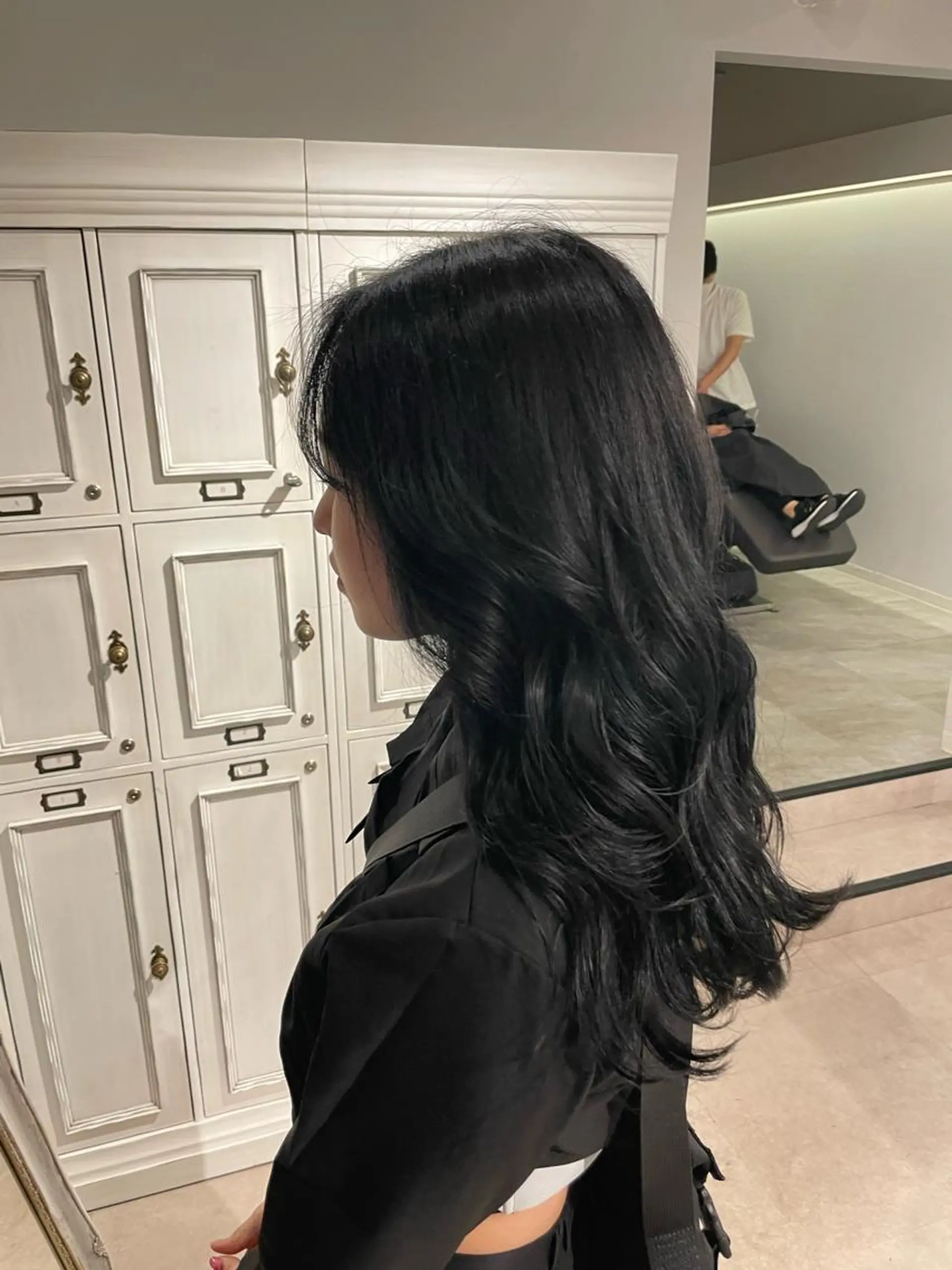 ロング カラー 黒髪 レイヤーカット 韓国風/yukinoのヘアスタイル