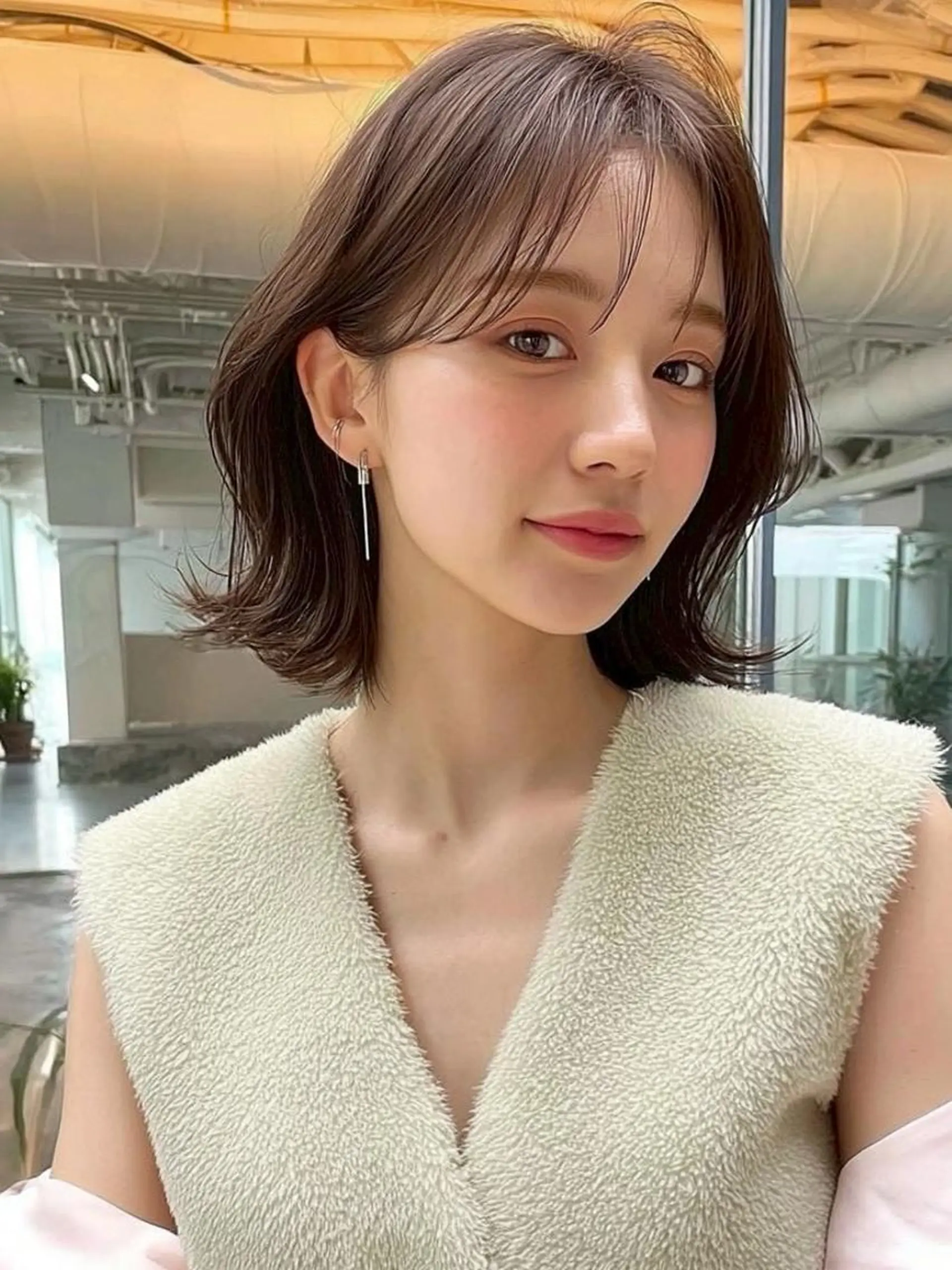 ロング ヘアアレンジ 髪質改善 韓国風ヘア レイヤーカット 似合わせカット シースルーバング カット ヘアカラー Ayumu /京都／西院のヘアスタイル