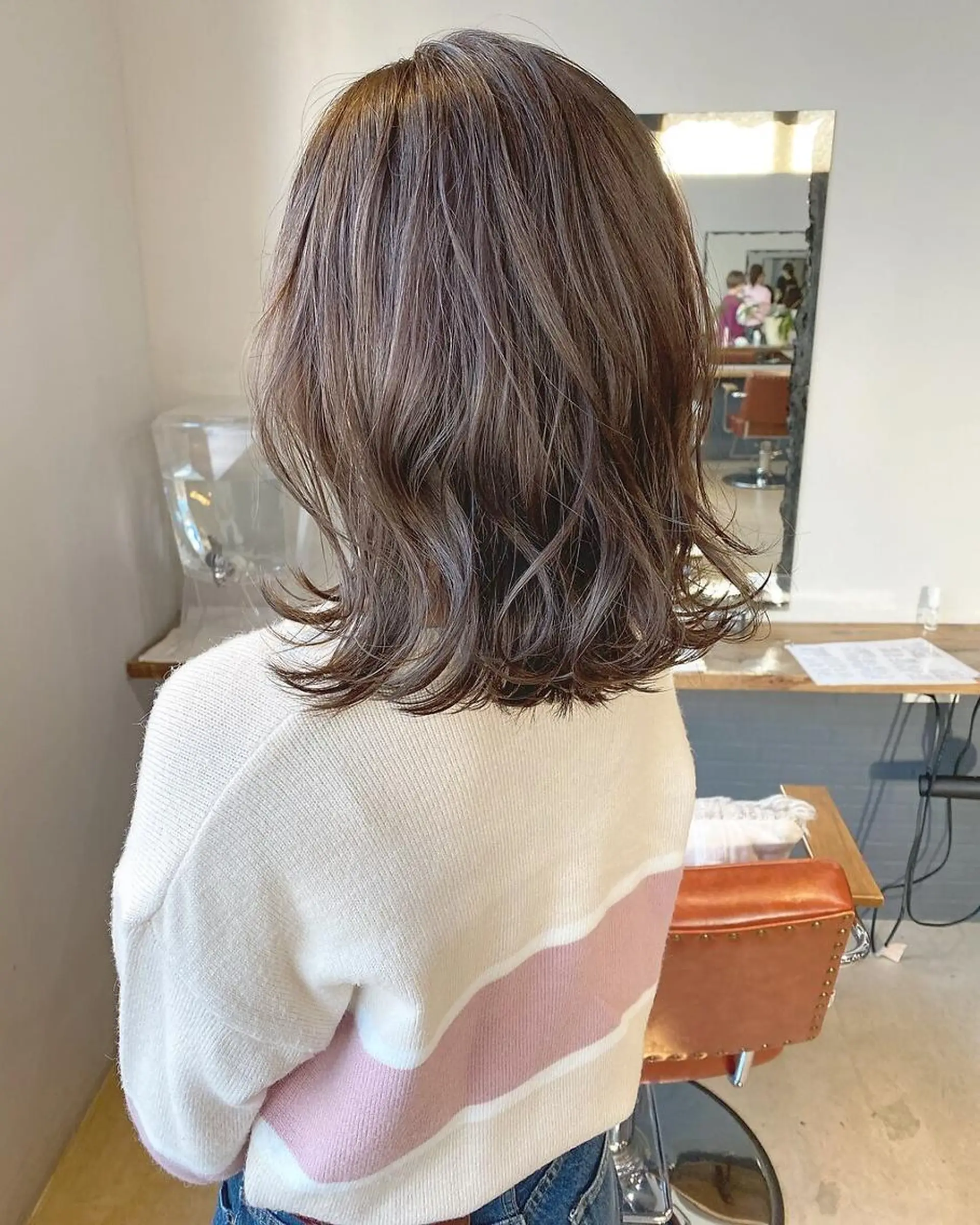 ミディアム カラー 透明感カラー loty すずなのヘアスタイル