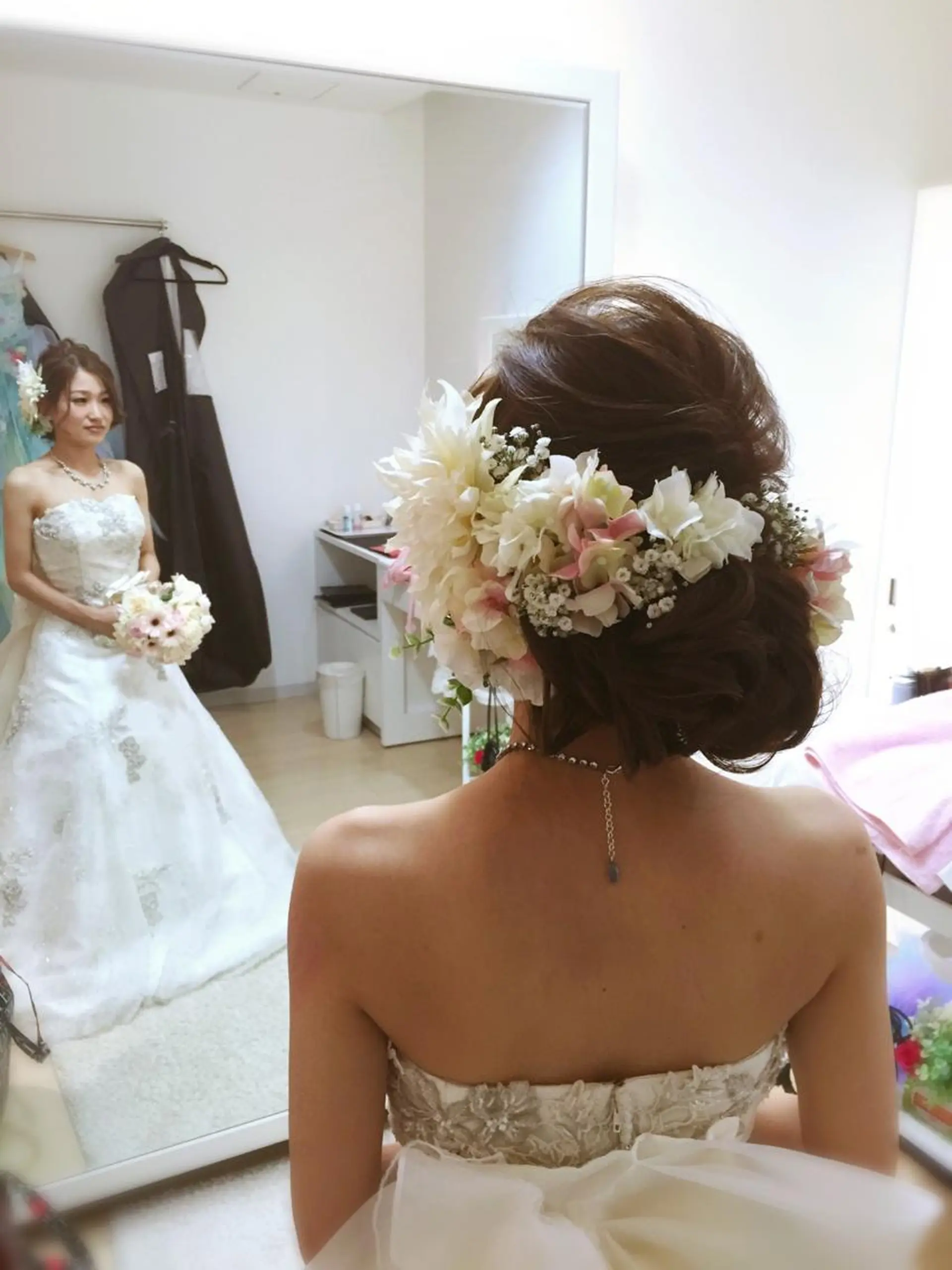 セミロング ヘアアレンジ 結婚式・ブライダル 🌈２０年目突入🎉 山口のヘアスタイル