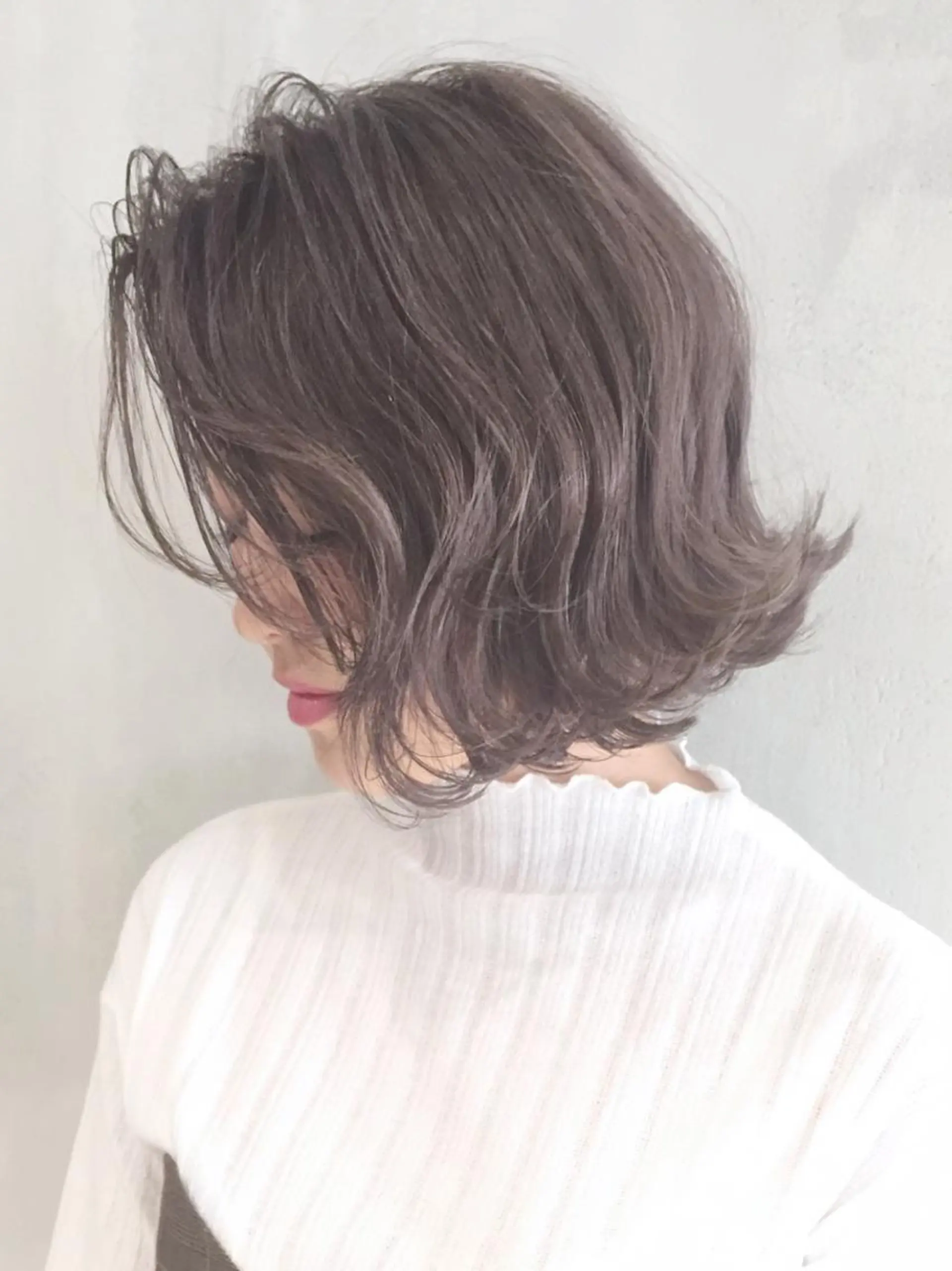 ミディアム カラー パーマ ヘアアレンジ アッシュ ラベンダーカラー ラベンダーアッシュ ITbyALBUM 中野店のヘアスタイル