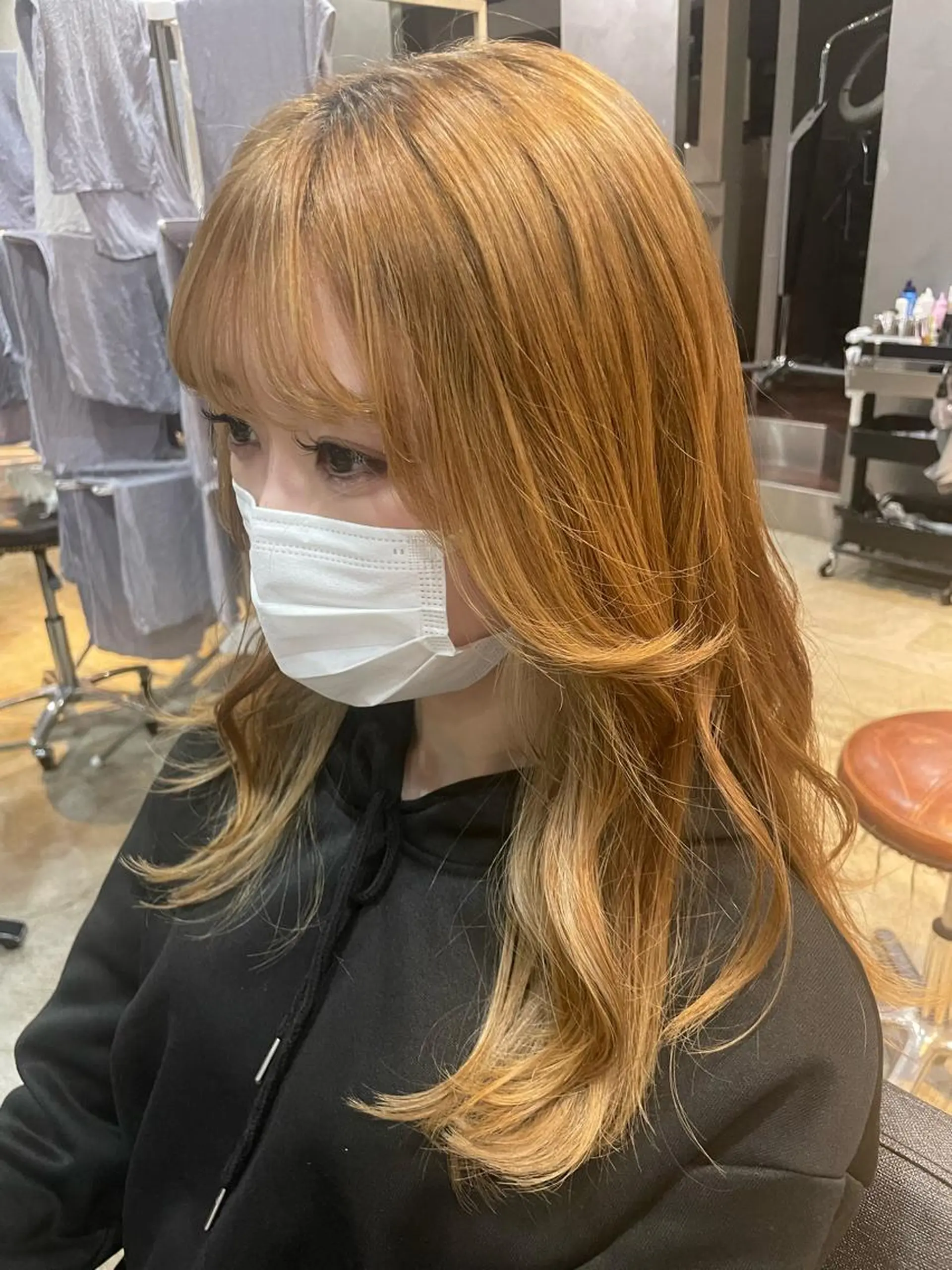 ミディアム カラー ノンダメージサロン/ 豊中/美容室のヘアスタイル