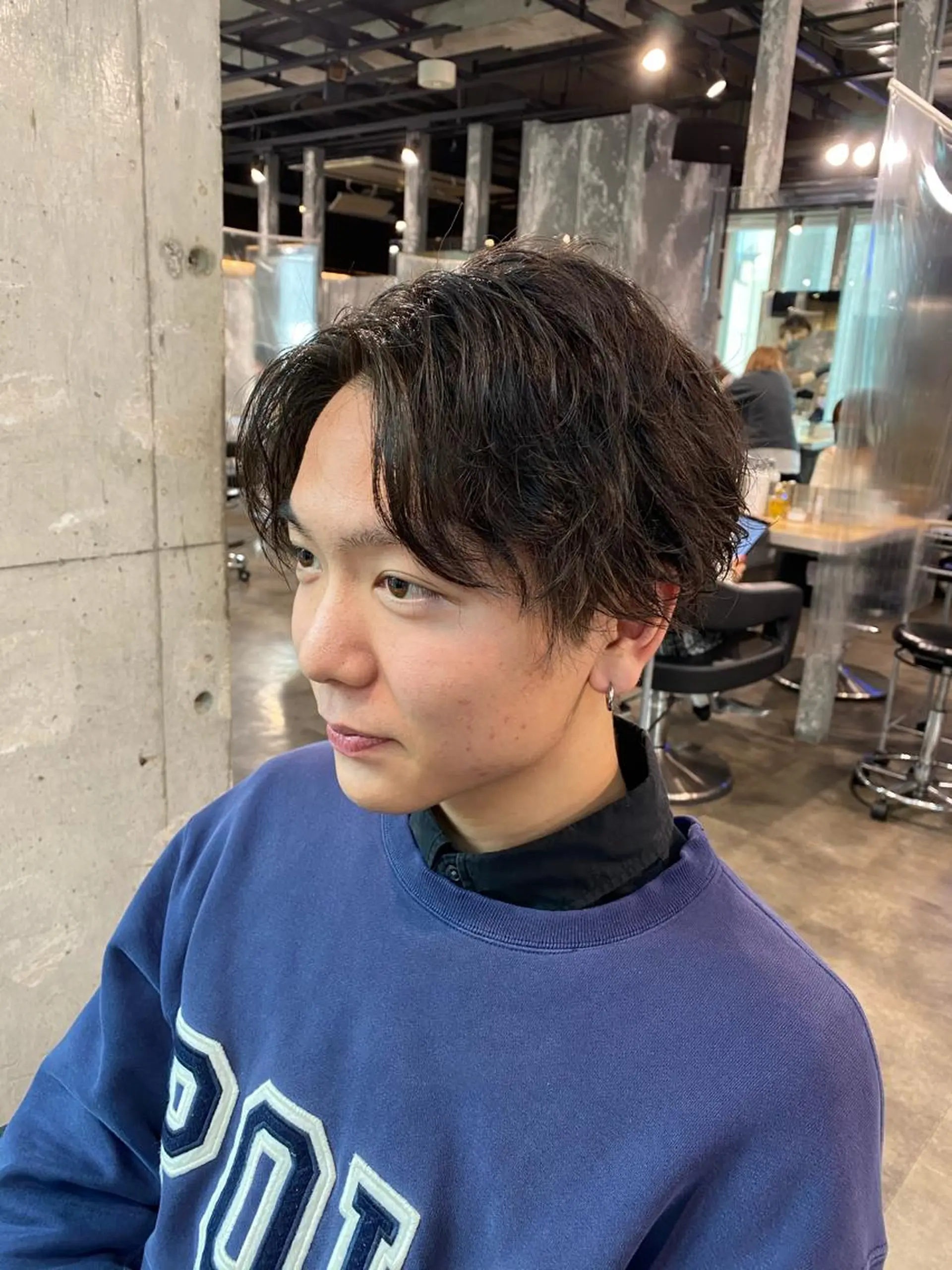 ショート パーマ メンズ 🟦ニュアンス/メン ズパーマ横浜🟦のヘアスタイル