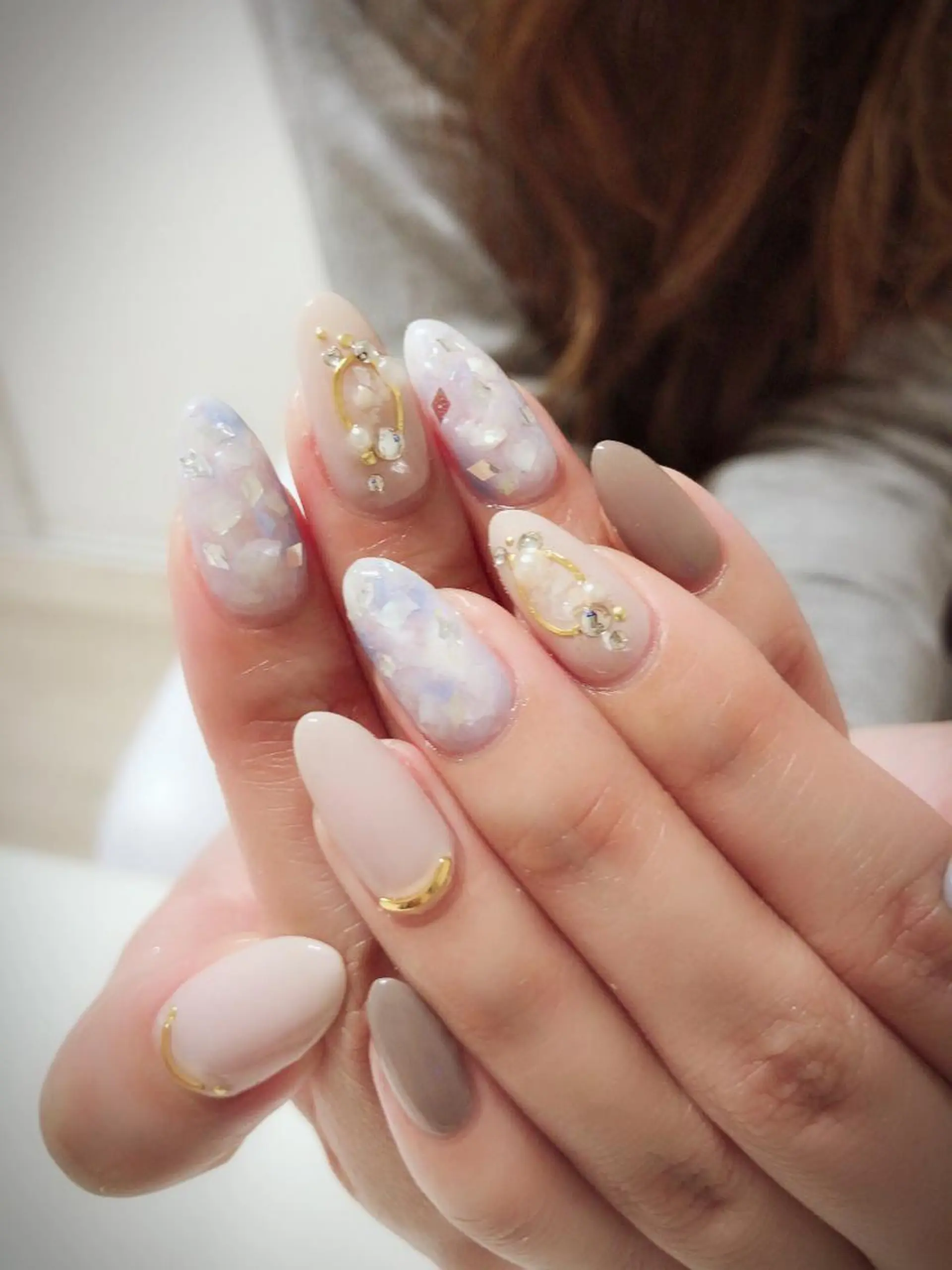 ネイル ブルー ニュアンスネイル ハンドネイル * haruのネイルデザイン